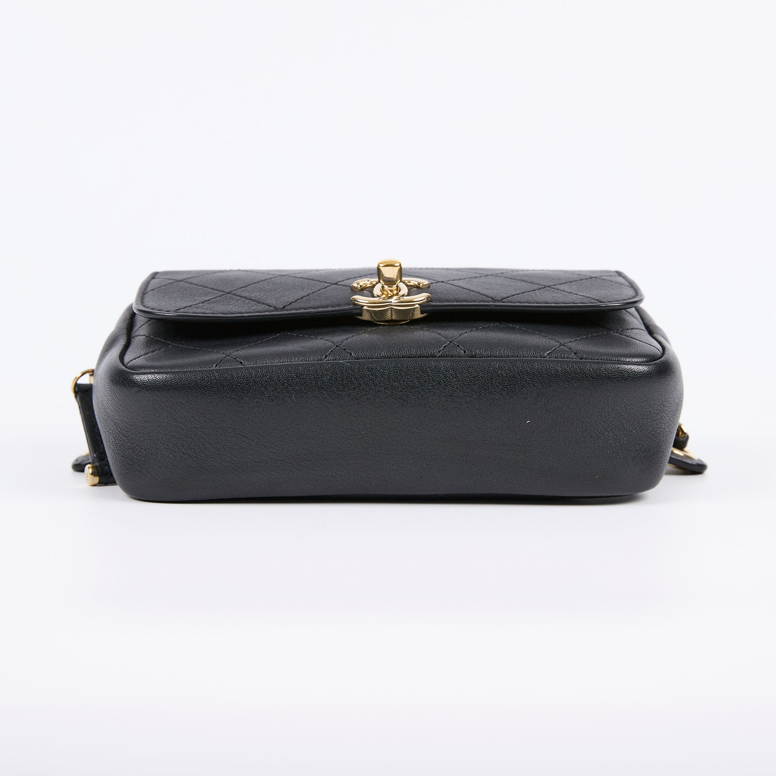 香奈兒 CHANEL 方形 腰包 AS0142 26開 黑菱格胸包 防塵袋/保證卡/購買證明