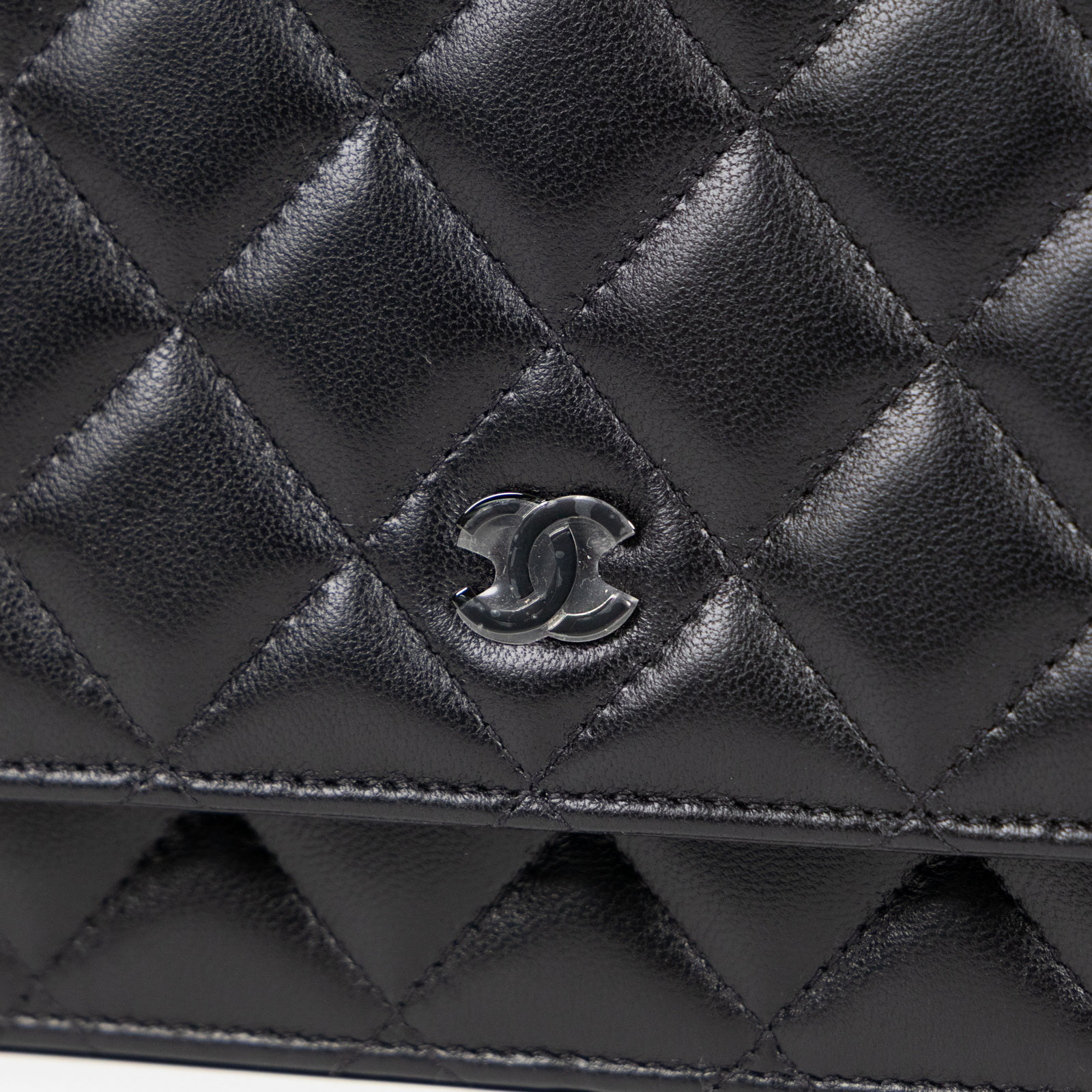 香奈兒 CHANEL So Black Trendy Woc 菱格紋 肩背包  晶片款 黑羊WOC SO BLACK 原廠盒子/防塵袋/購買證明