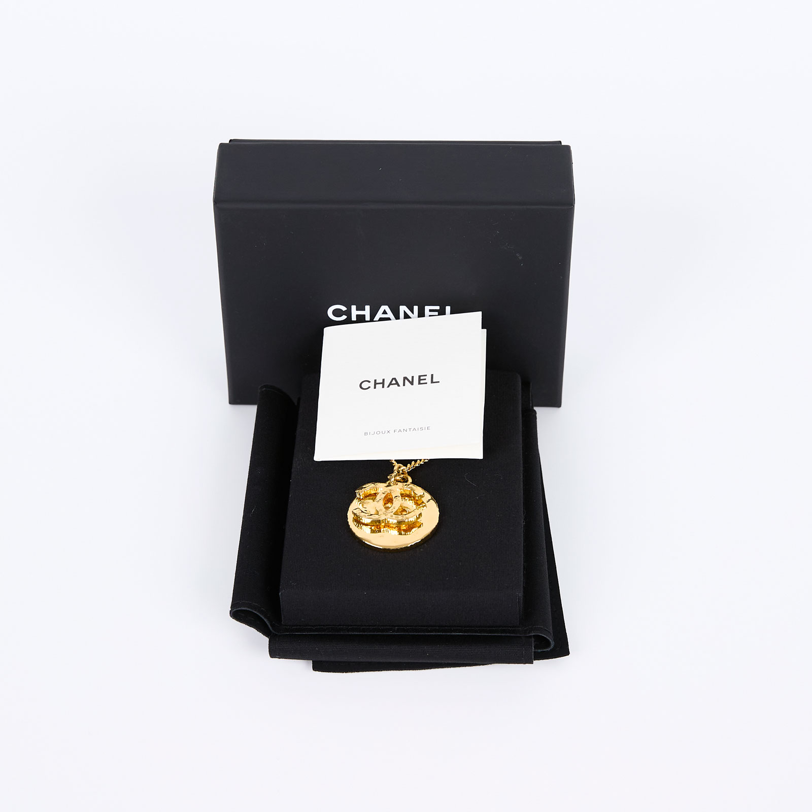 香奈兒 CHANEL 項鍊 L24C 金幣雙C LOGO項鍊 原廠盒子