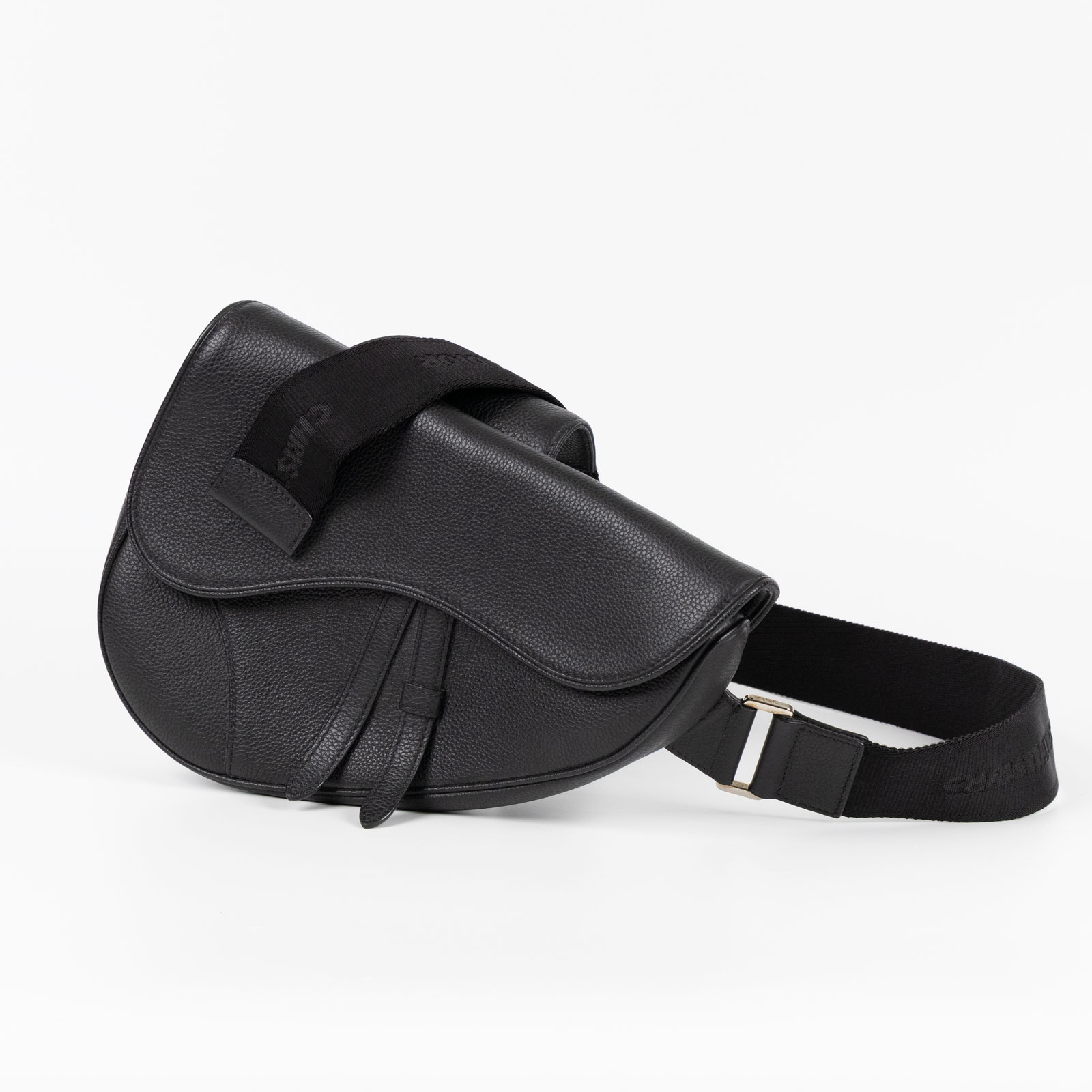 迪奧 CHRISTIAN DIOR Saddle 馬鞍包  黑馬鞍包 防塵袋/ 保證卡