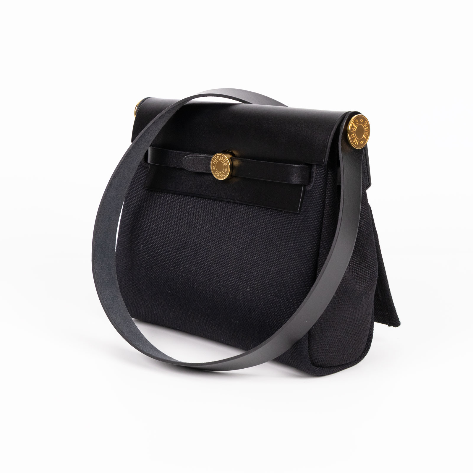 愛馬仕 Hermès Herbag Zip 20 HER20 W刻 黑金HERBAG 20 原廠盒子/防塵袋/購買證明影本