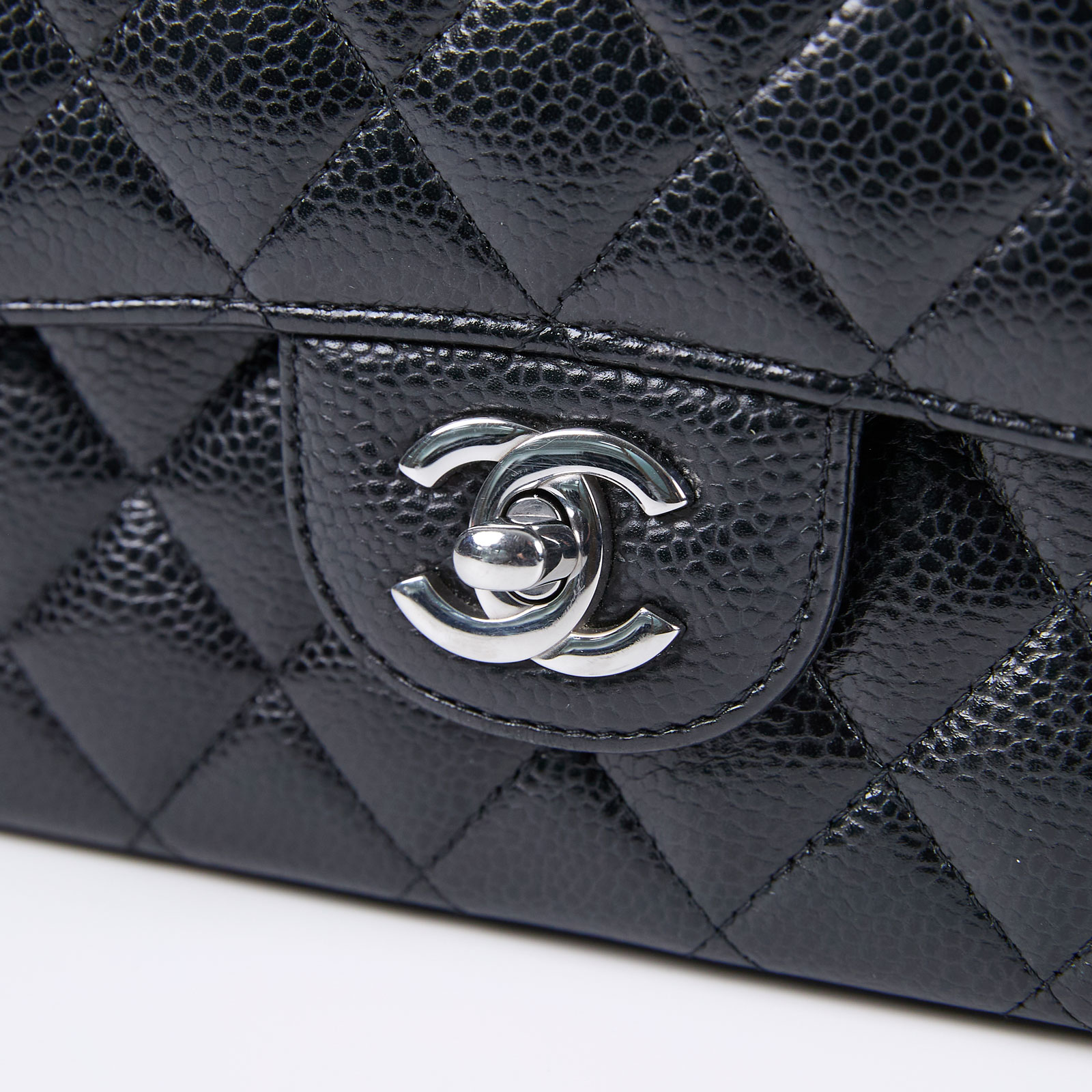 香奈兒 CHANEL CF 經典 口蓋包 A01112 晶片款 黑銀荔枝coco25 無附屬品