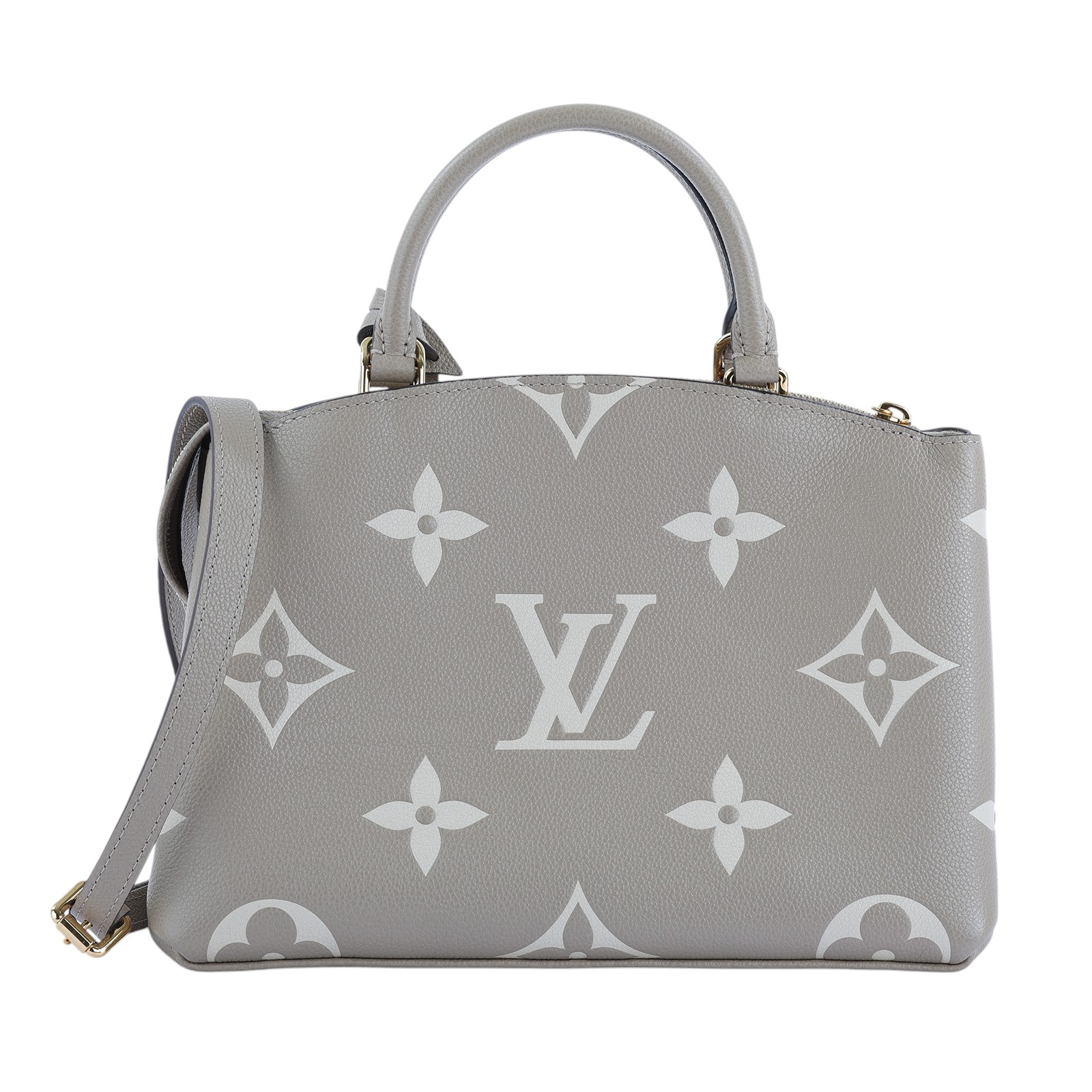 路易威登 LOUIS VUITTON Petit Palais 斑鳩灰奶油 壓花粒面牛皮 手提包 單肩包 M58914 晶片款  原廠盒子/防塵袋/購買證明