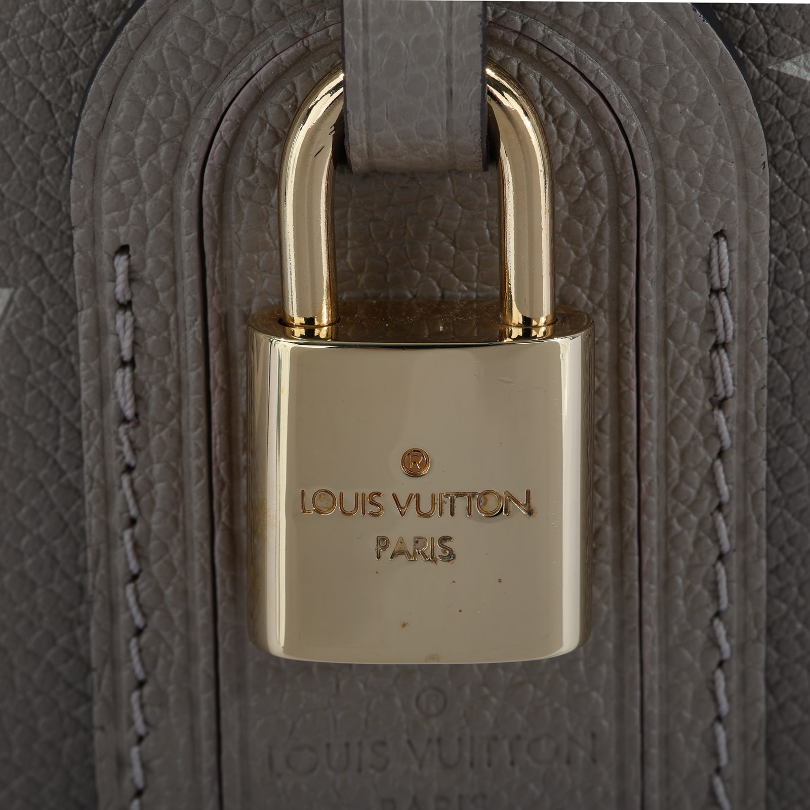 路易威登 LOUIS VUITTON Petit Palais 斑鳩灰奶油 壓花粒面牛皮 手提包 單肩包 M58914 晶片款  原廠盒子/防塵袋/購買證明