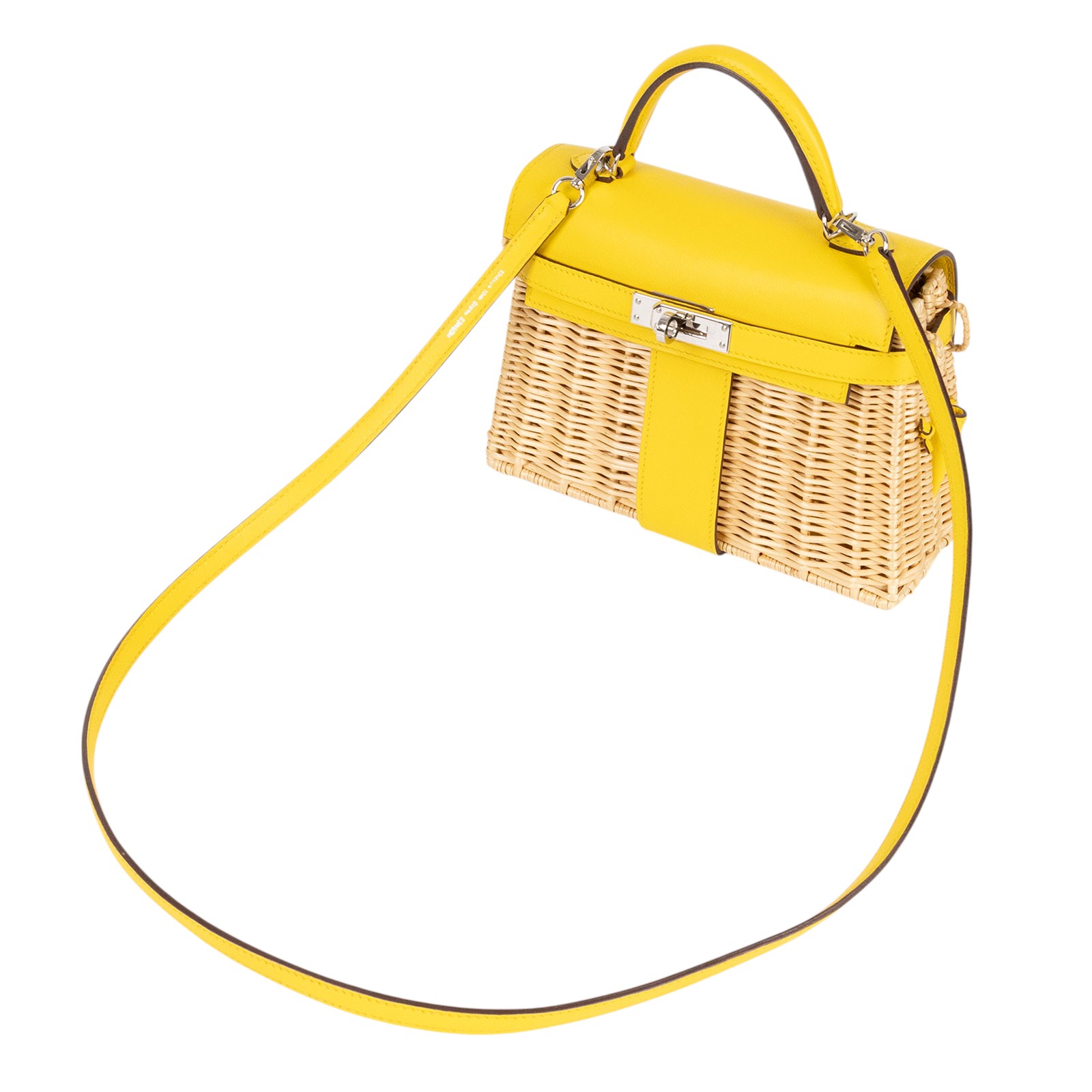 愛馬仕 Hermès Kelly Bag 凱莉包 mini Picnic KLMPIC Y刻 黃 MINI PICNIC 防塵袋