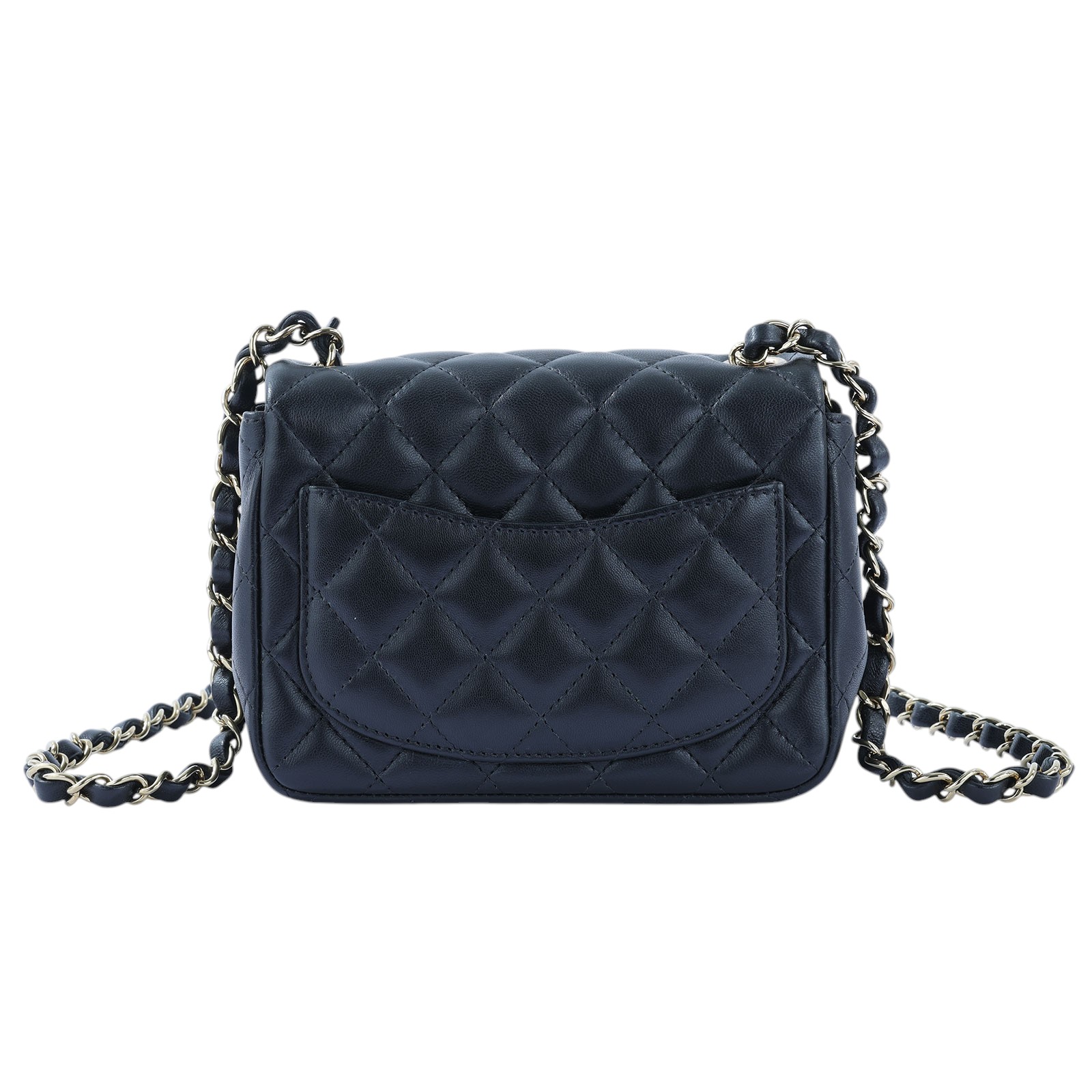 香奈兒 CHANEL CF 方形 迷你 口蓋包 A35200 晶片款 黑淡金方胖 原廠盒子