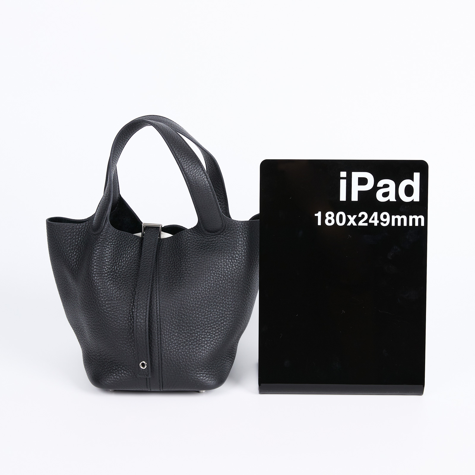愛馬仕 Hermès Picotin Lock 18 菜籃子包 PT18 U刻 黑銀PICOTIN18 鎖組/原廠盒子/購買證明