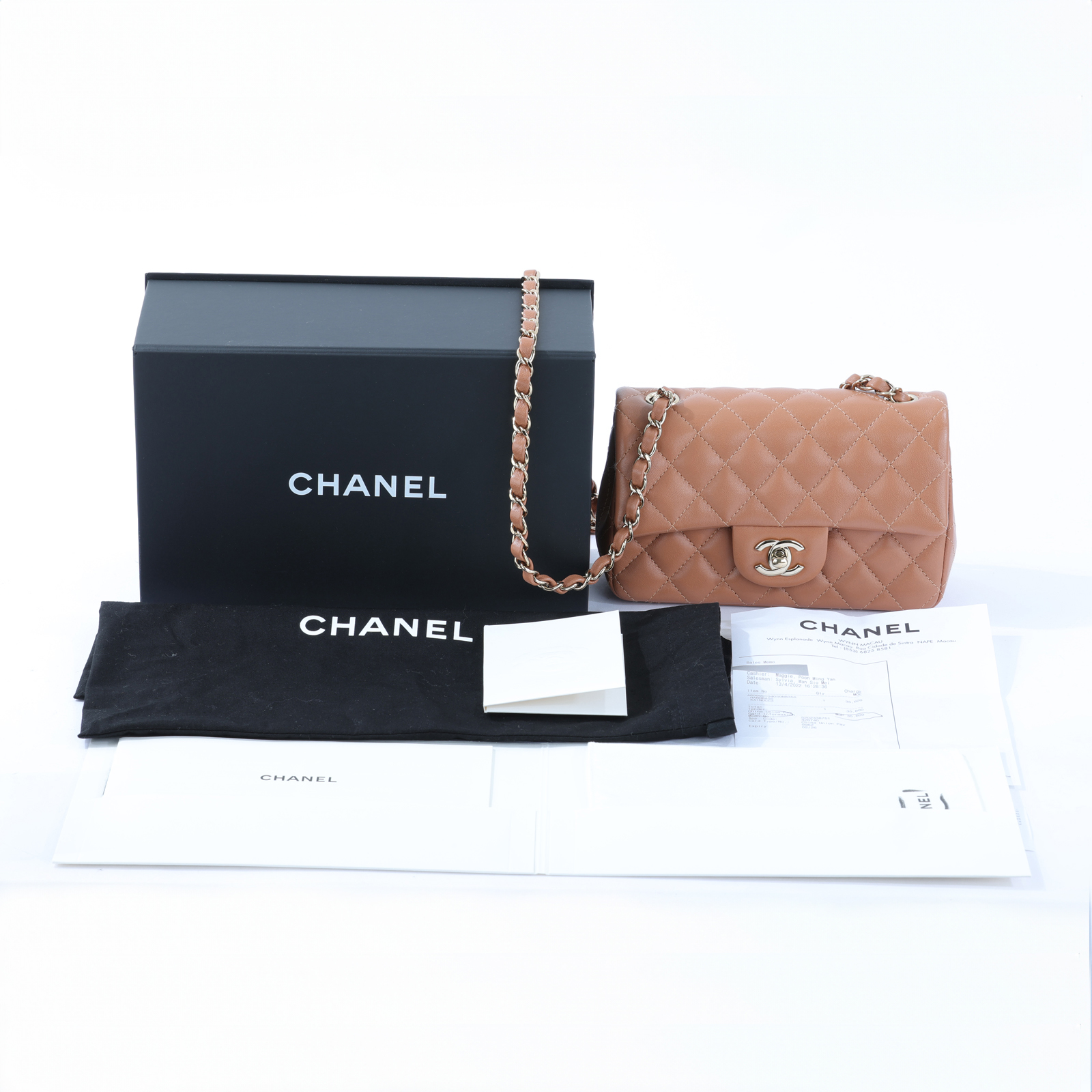 香奈兒 CHANEL CF 迷你 口蓋包 A69900 晶片款 泰奶色COCO20 原廠盒子/防塵袋 /國外購買證明