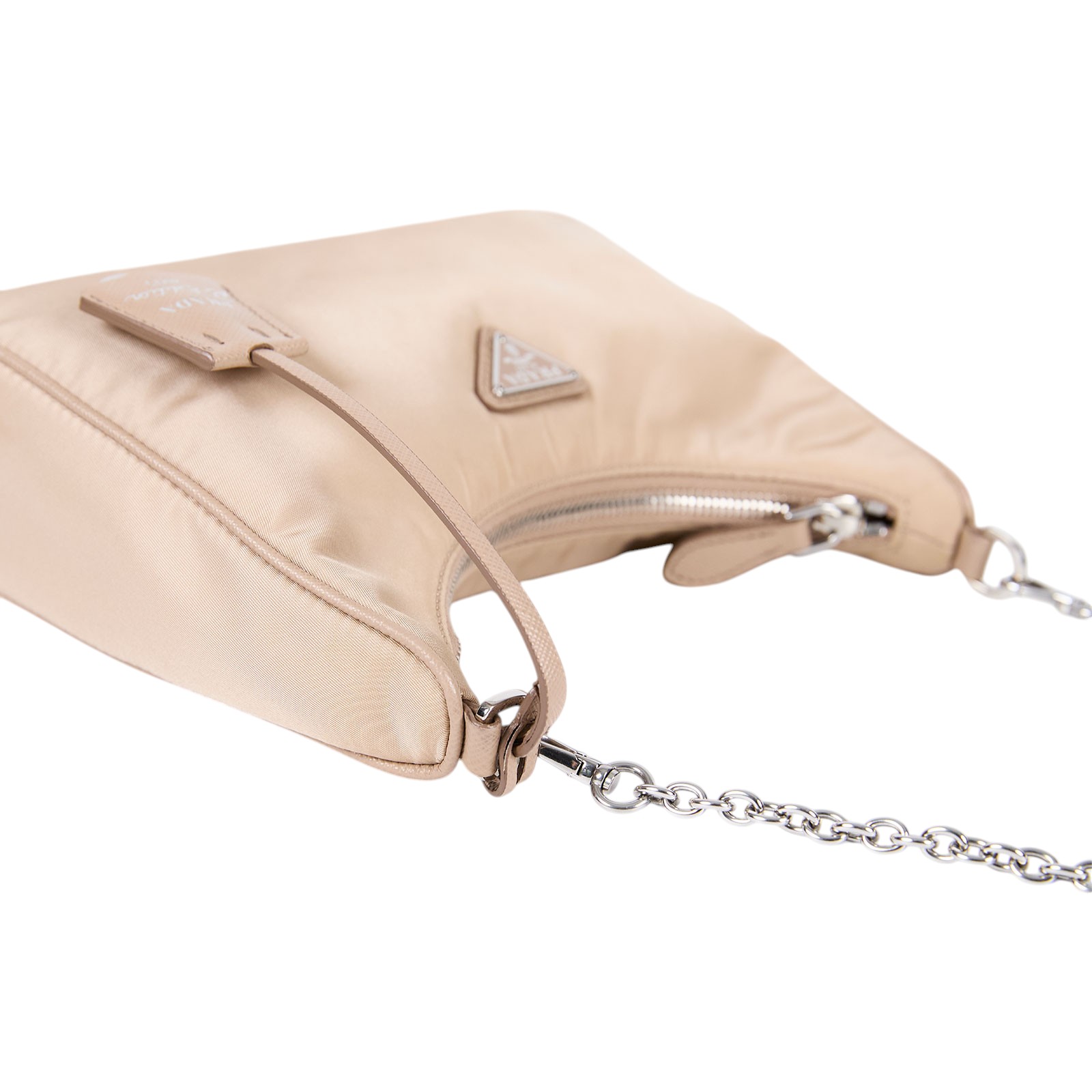 普拉達 PRADA Re-Edition 2005 Re-Nylon 手袋 1BH204_R064 奶茶尼龍三合一 防塵袋