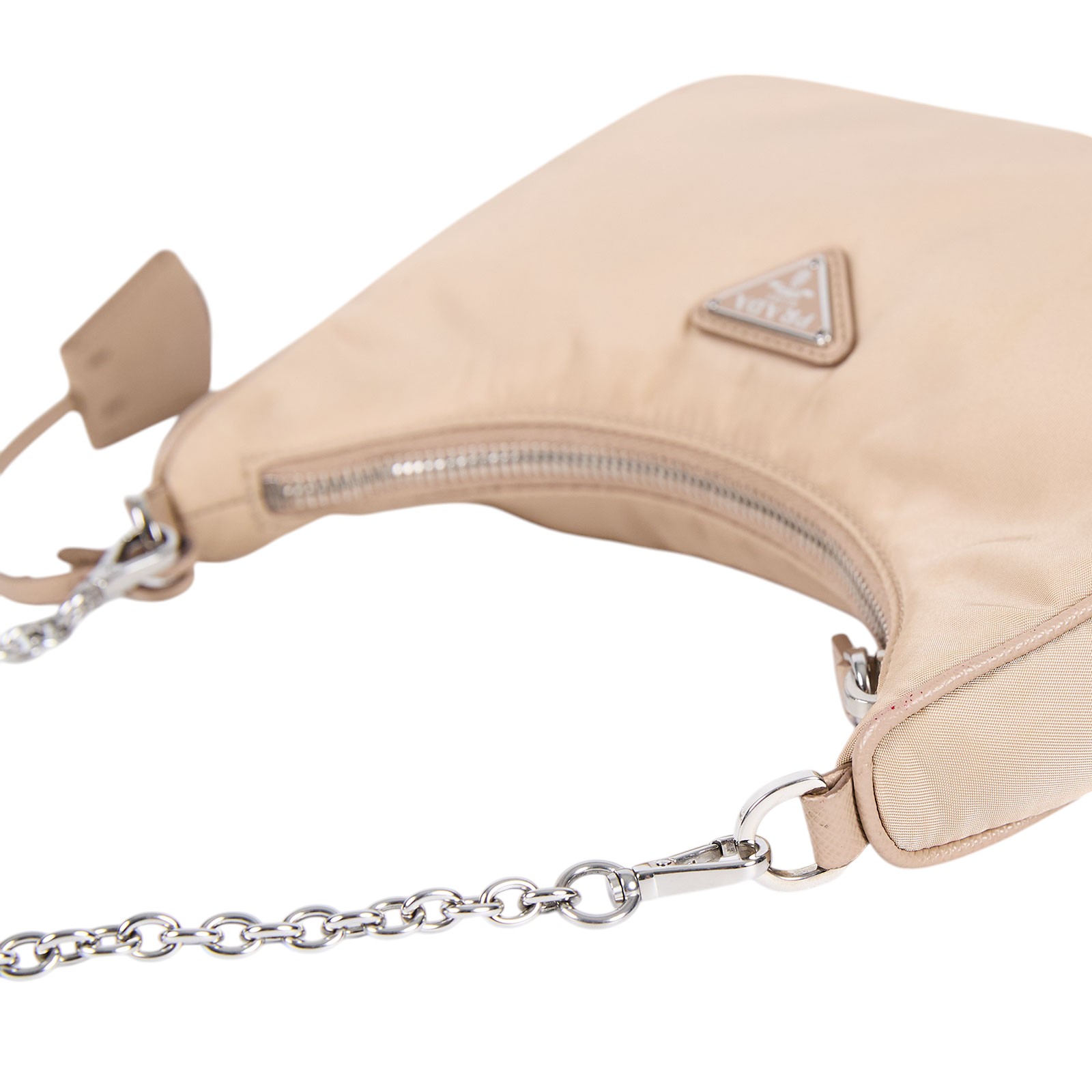 普拉達 PRADA Re-Edition 2005 Re-Nylon 手袋 1BH204_R064 奶茶尼龍三合一 防塵袋