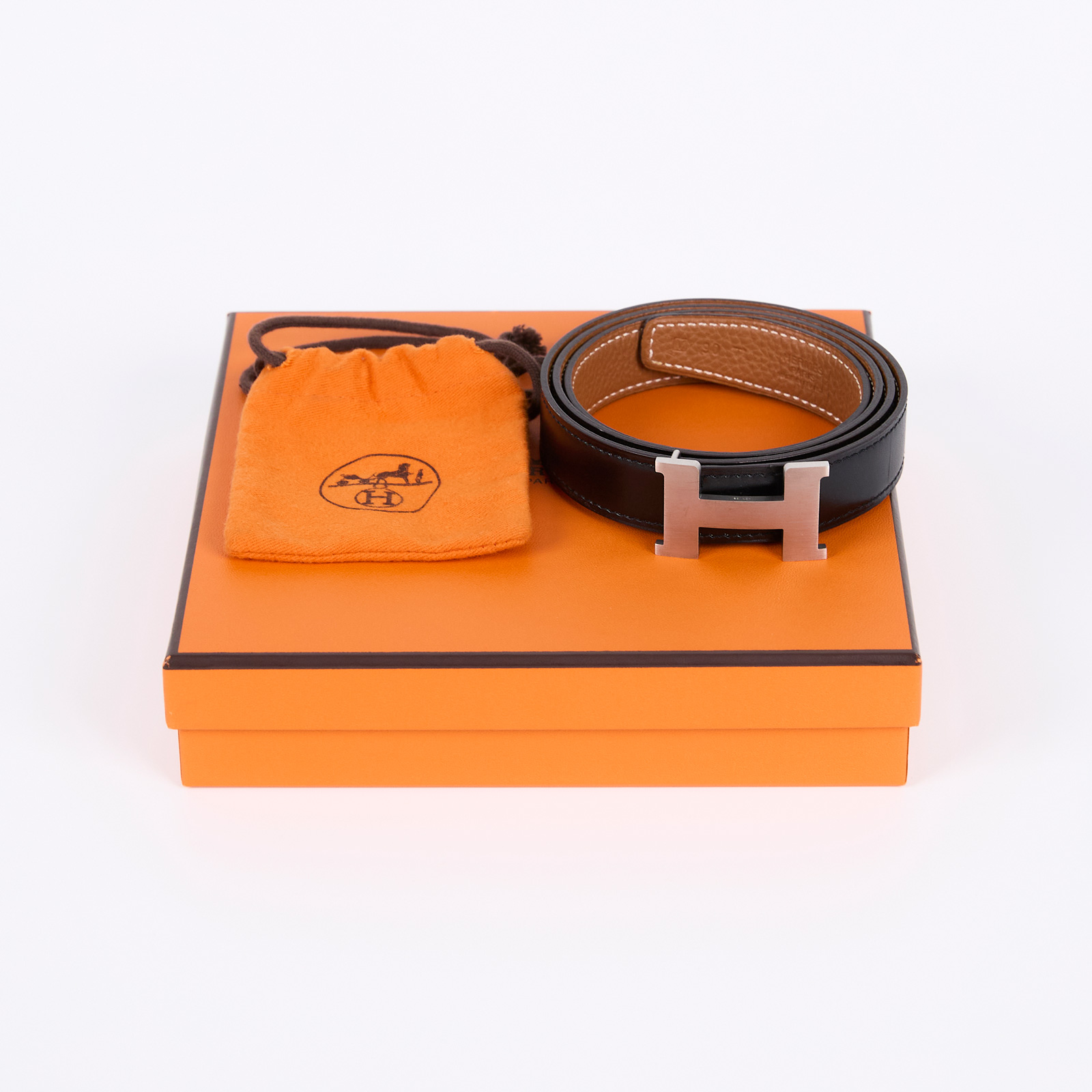 愛馬仕Hermes Constance 皮帶扣雙面皮腰帶CONSTANCEB90 口M / #90 雙色皮帶原廠盒子/防塵袋二手精品-  BRAND楓月官方購物網站