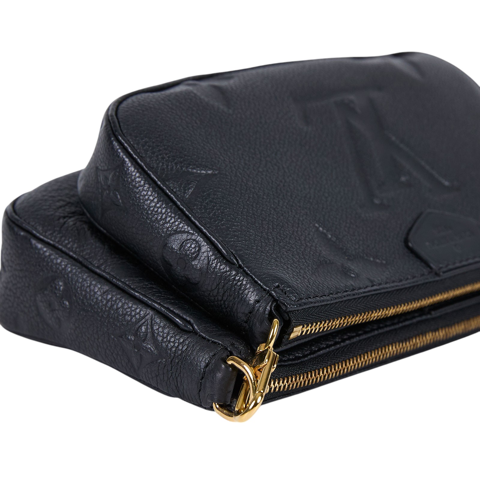 路易威登 LOUIS VUITTON Multi Pochette Accessoires 壓花牛皮 混合式 斜背袋 M80399 晶片款  原廠盒子/防塵袋