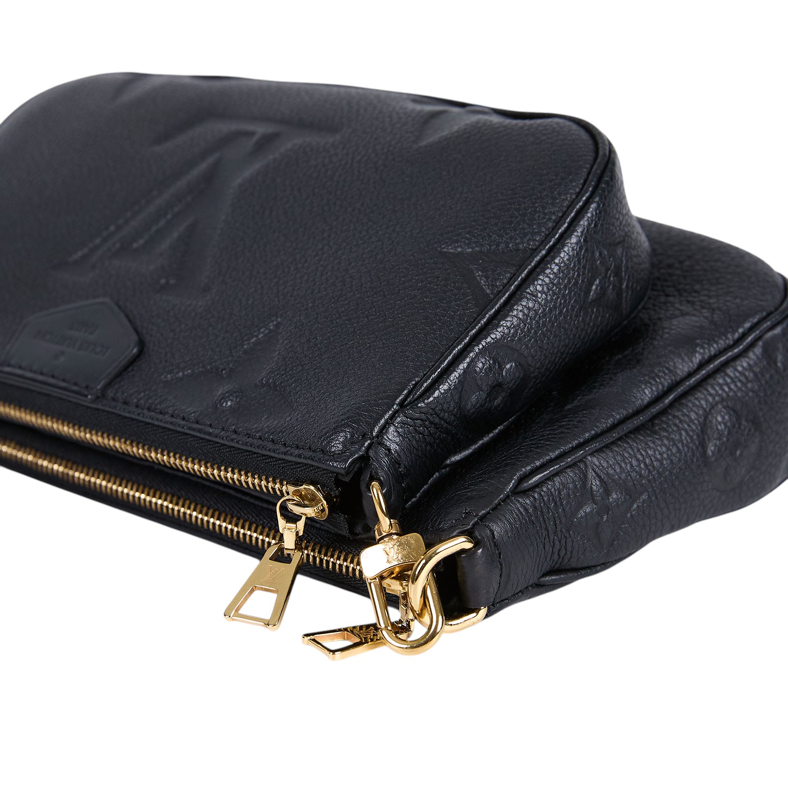 路易威登 LOUIS VUITTON Multi Pochette Accessoires 壓花牛皮 混合式 斜背袋 M80399 晶片款  原廠盒子/防塵袋
