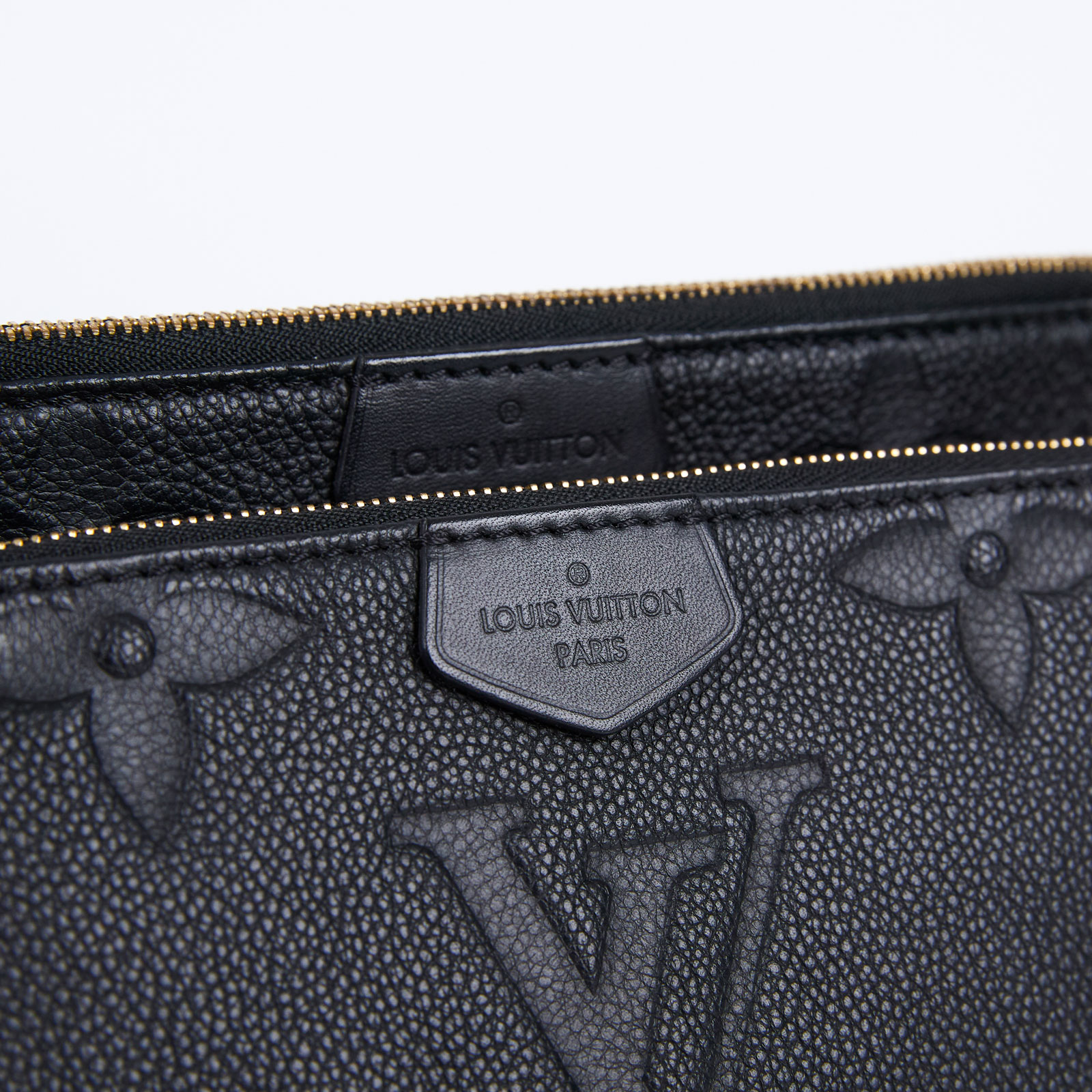 路易威登 LOUIS VUITTON Multi Pochette Accessoires 壓花牛皮 混合式 斜背袋 M80399 晶片款  原廠盒子/防塵袋