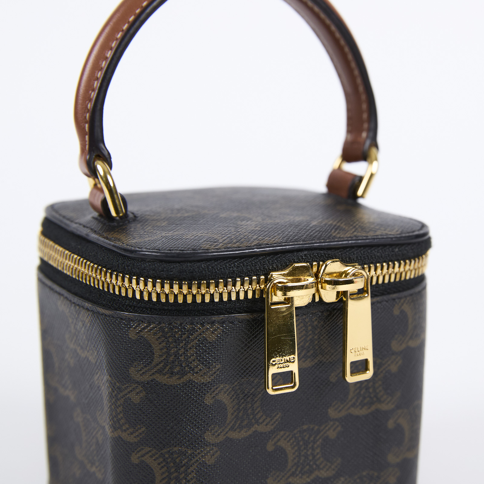 思琳 CELINE Vanity Case Mini 化妝箱 10J762CZ1 老花MINI VANITY CASE 原廠盒子/防塵袋