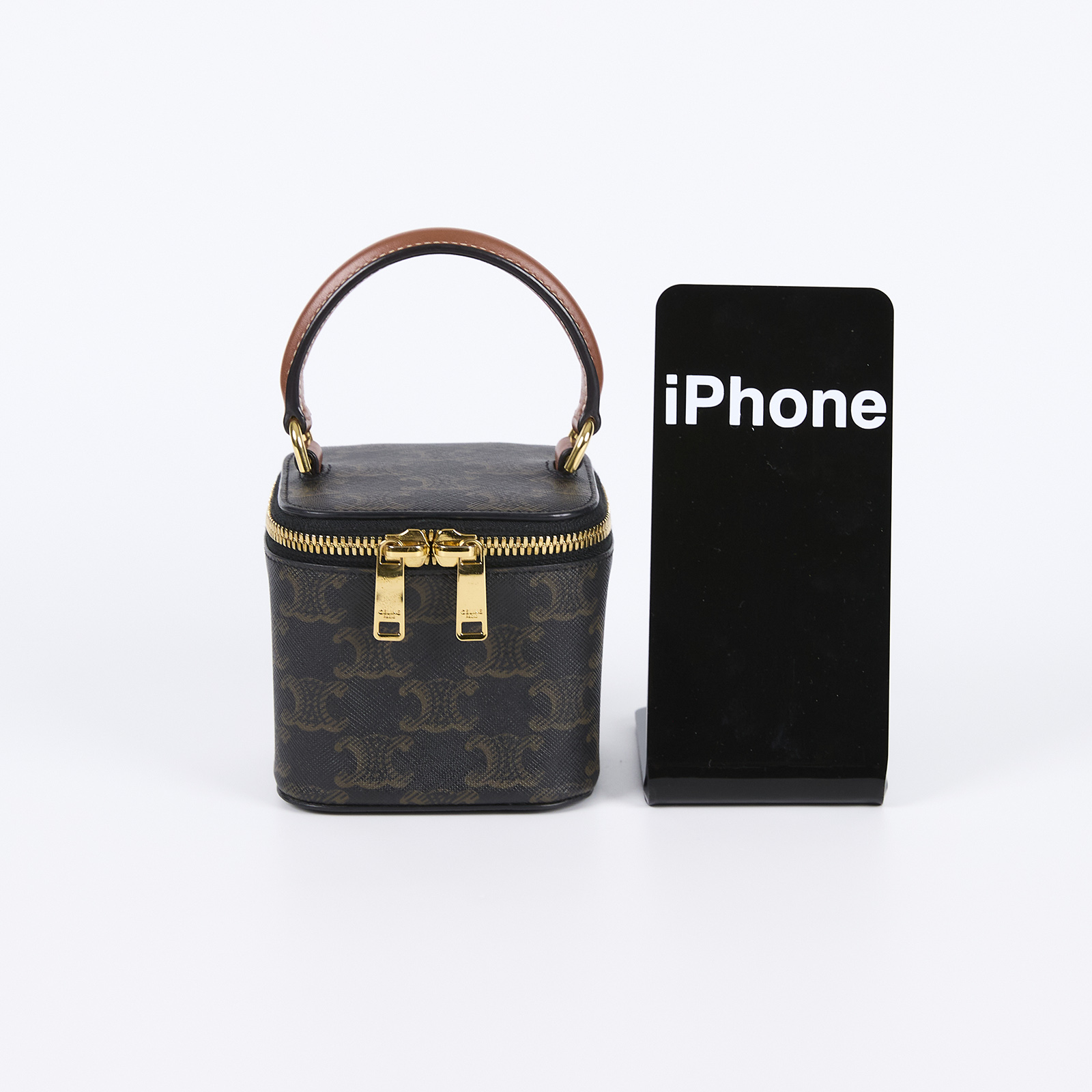 思琳 CELINE Vanity Case Mini 化妝箱 10J762CZ1 老花MINI VANITY CASE 原廠盒子/防塵袋