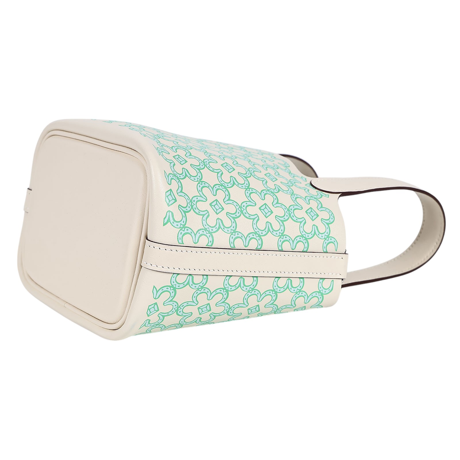愛馬仕 Hermès Picotin Lock 14 Micro 菜籃子包 PT14 U刻 白綠花PICOTIN14 MICRO 防塵袋