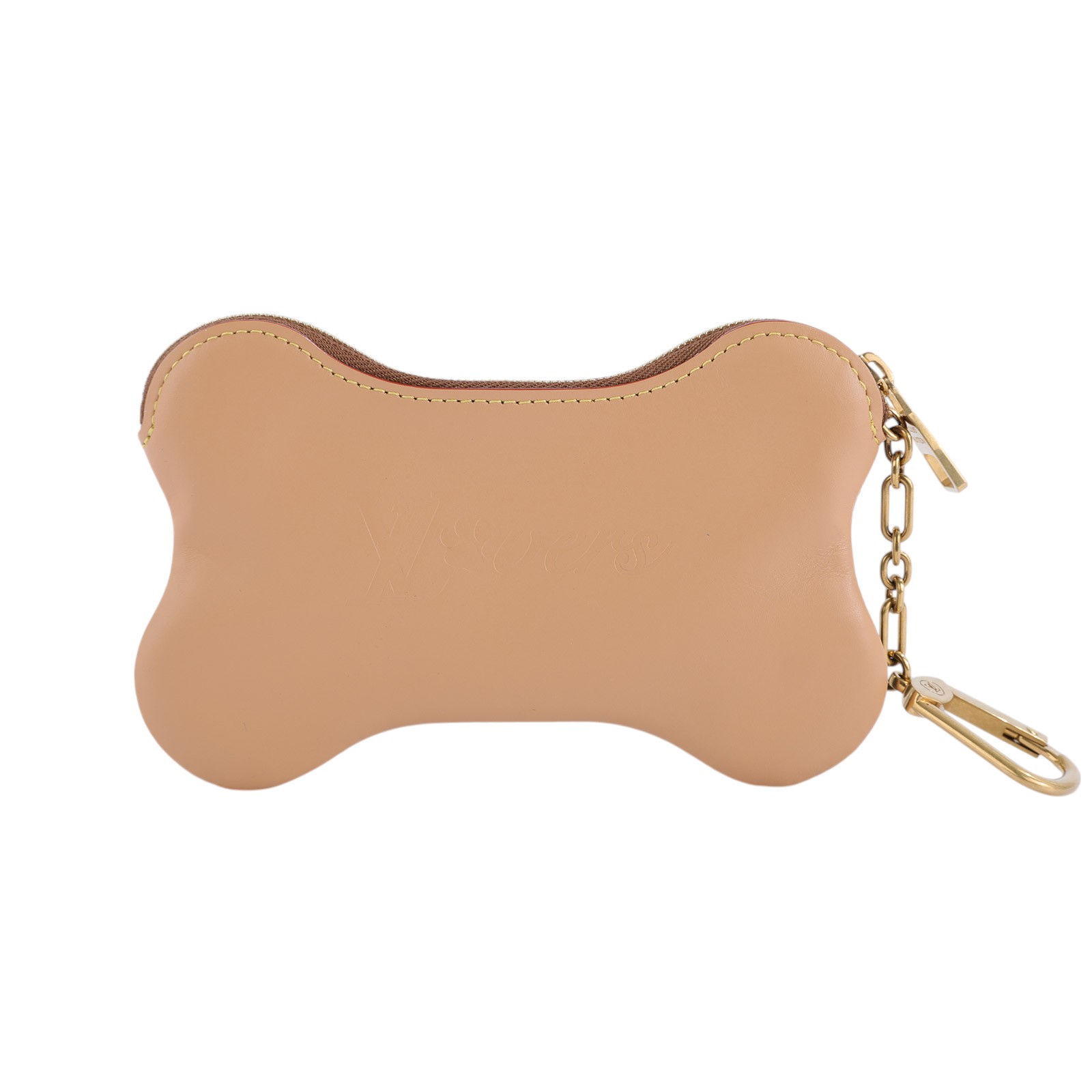路易威登 LOUIS VUITTON Bone Key Pouch 鑰匙 零錢包 Optic 白色 M12616 晶片款  無附屬品