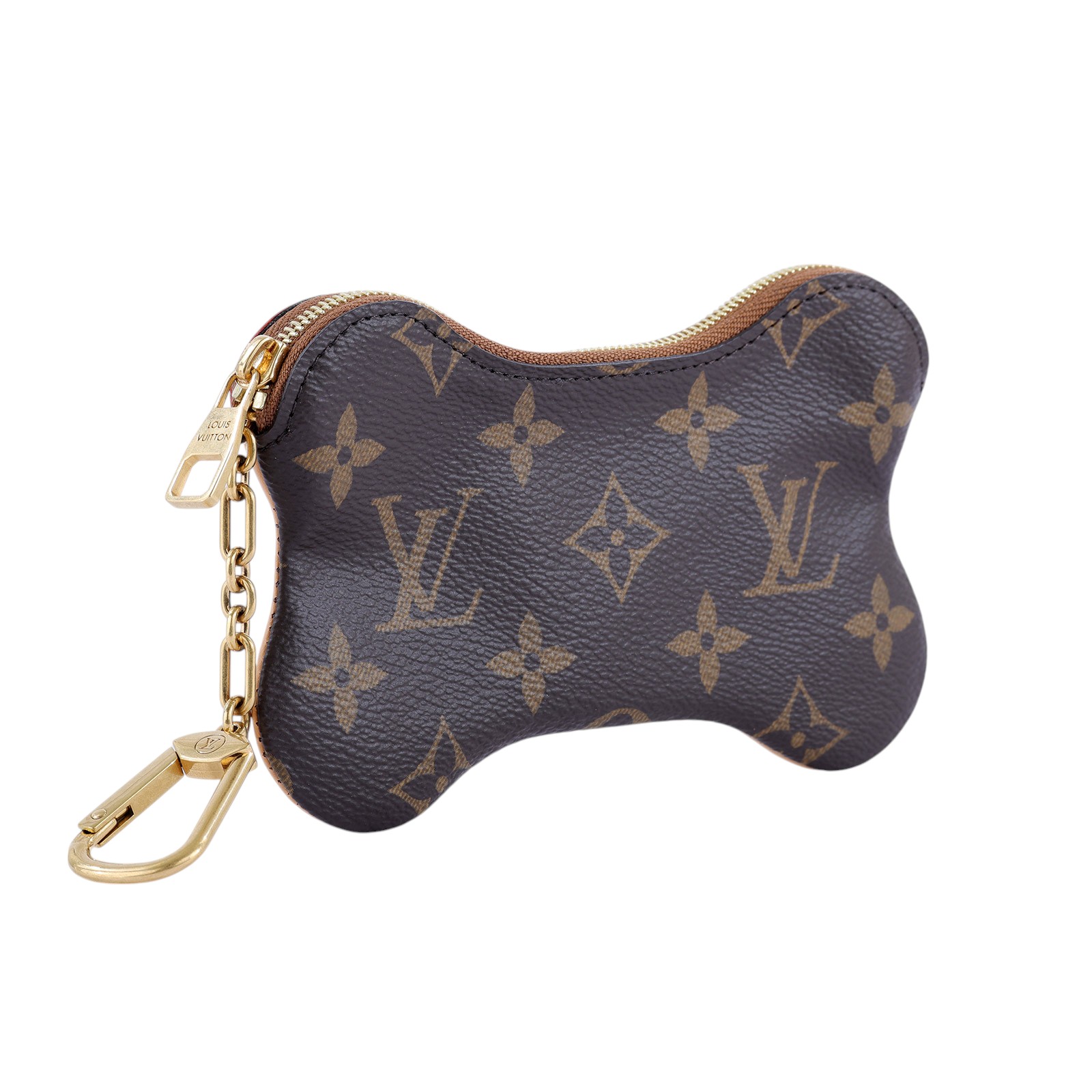 路易威登 LOUIS VUITTON Bone Key Pouch 鑰匙 零錢包 Optic 白色 M12616 晶片款  無附屬品