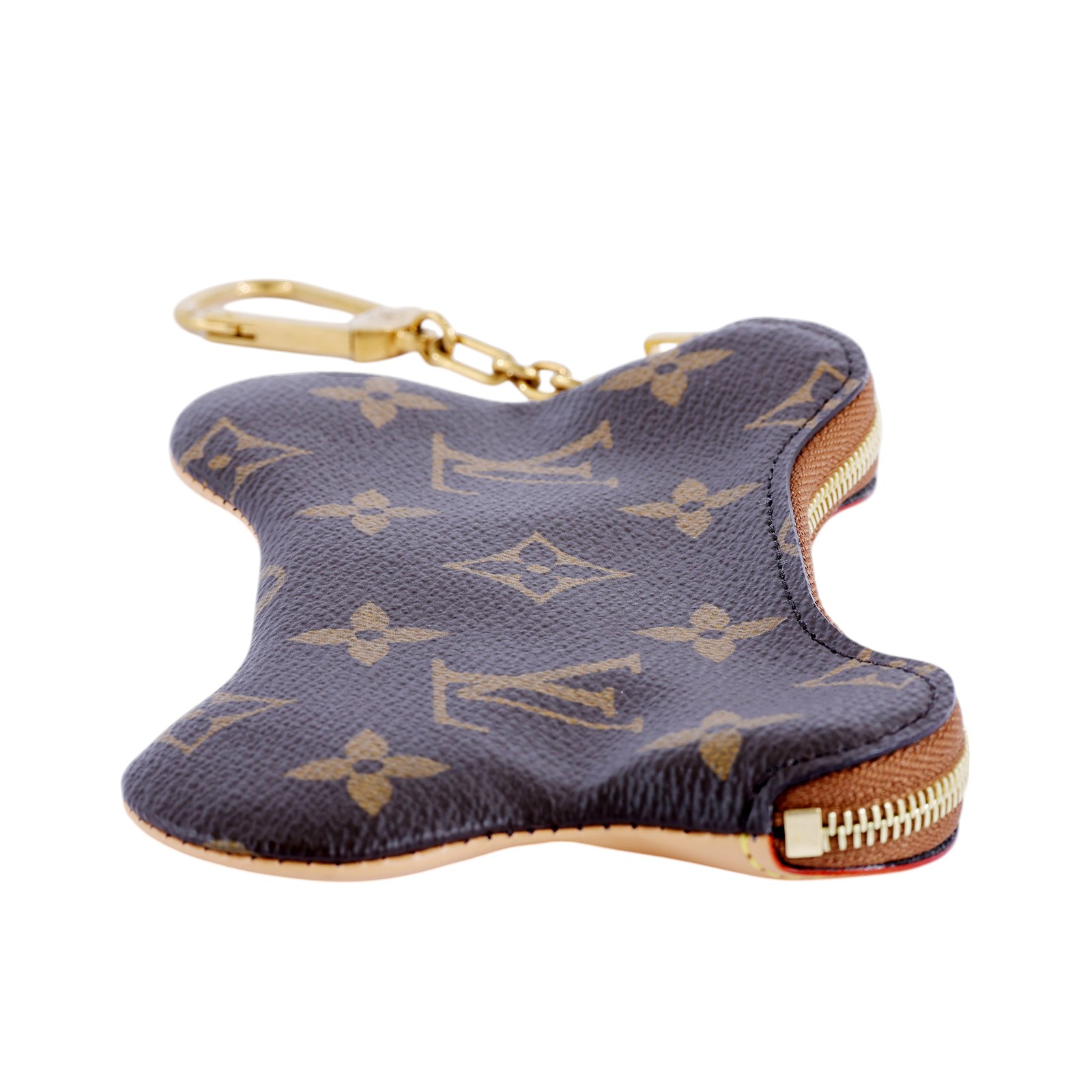 路易威登 LOUIS VUITTON Bone Key Pouch 鑰匙 零錢包 Optic 白色 M12616 晶片款  無附屬品