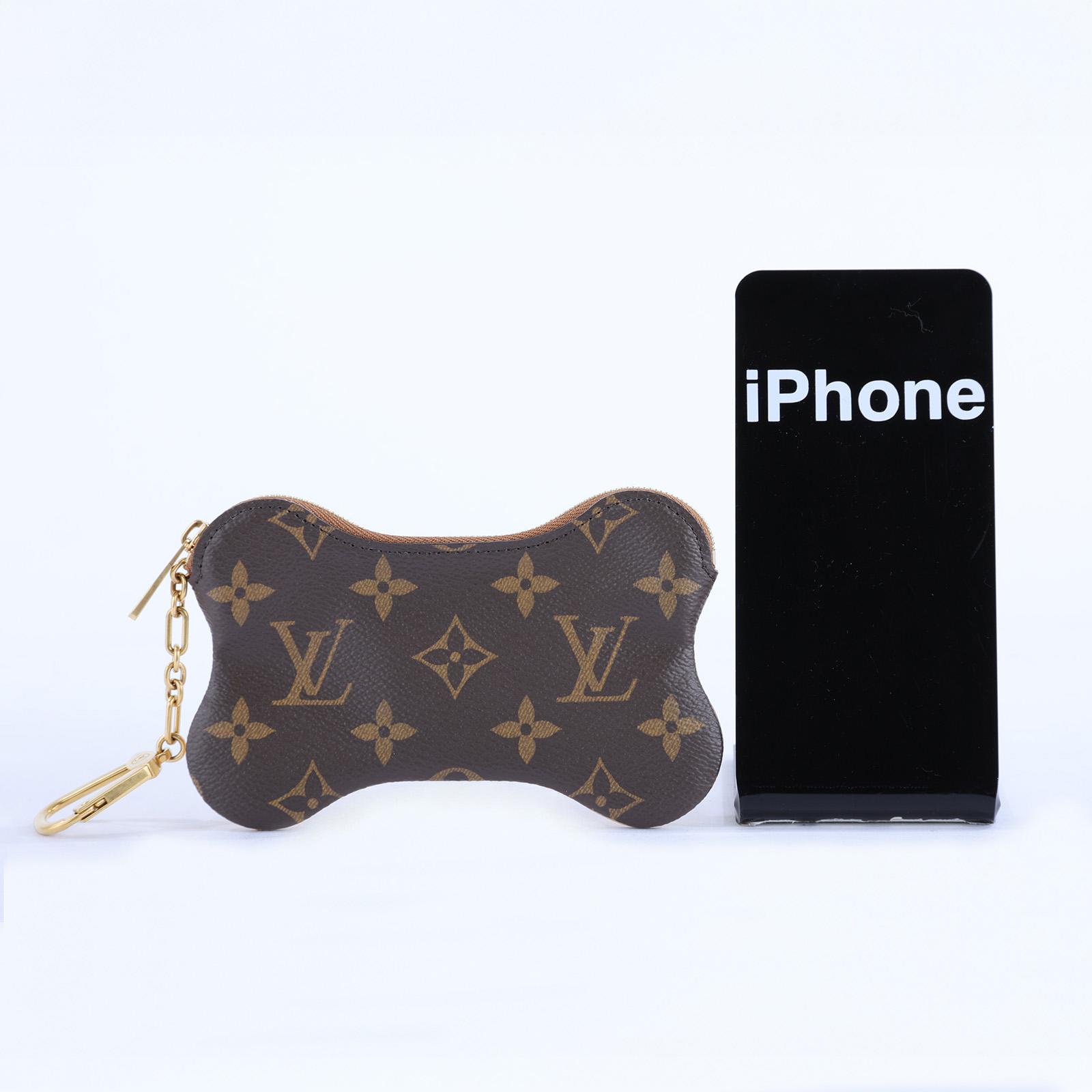 路易威登 LOUIS VUITTON Bone Key Pouch 鑰匙 零錢包 Optic 白色 M12616 晶片款  無附屬品