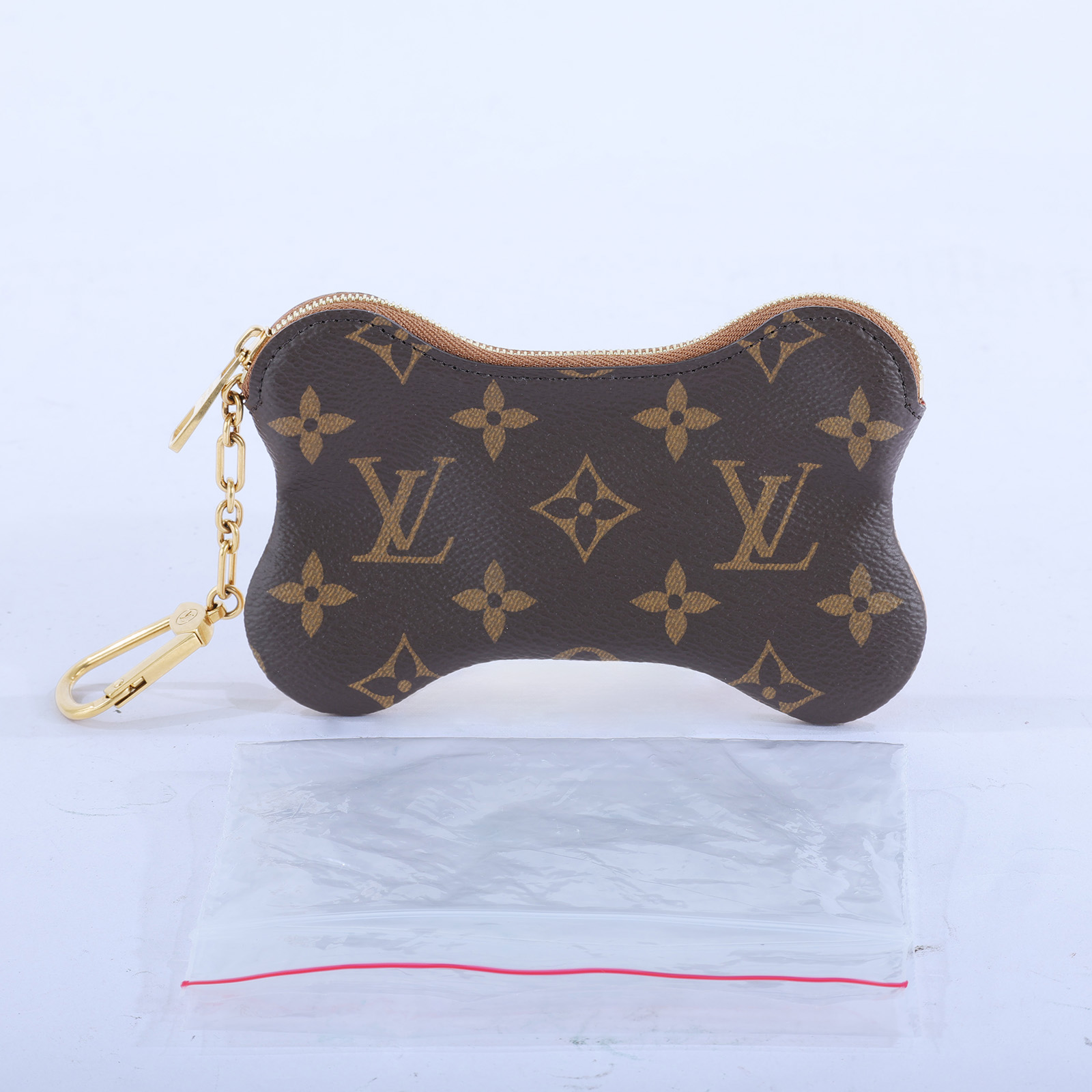 路易威登 LOUIS VUITTON Bone Key Pouch 鑰匙 零錢包 Optic 白色 M12616 晶片款  無附屬品