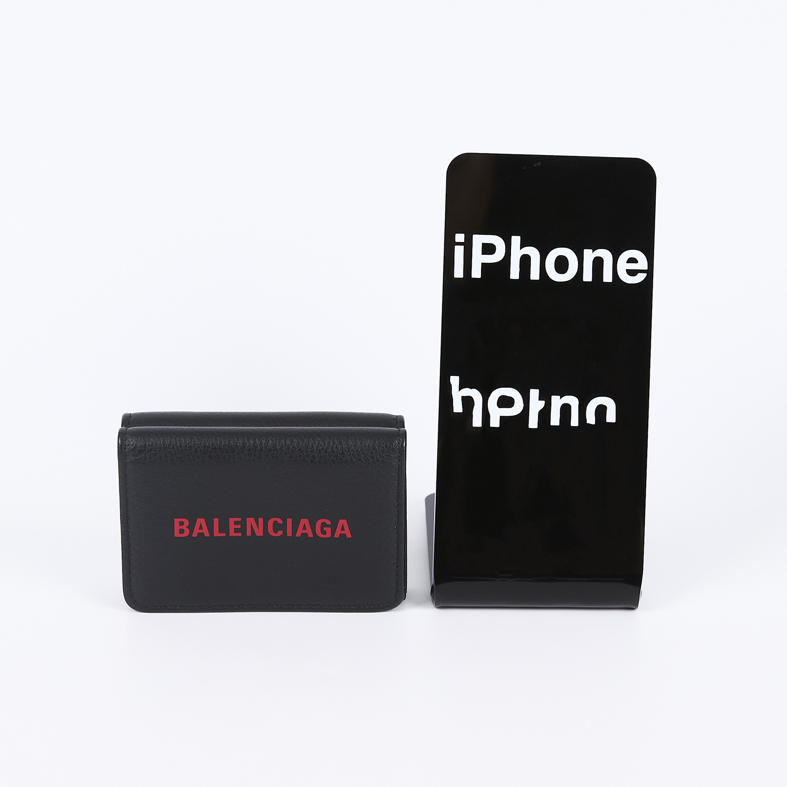 巴黎世家 BALENCIAGA 錢包 三折 短夾 551921DLQ4N 黑皮革三折短夾 原廠盒子/防塵袋
