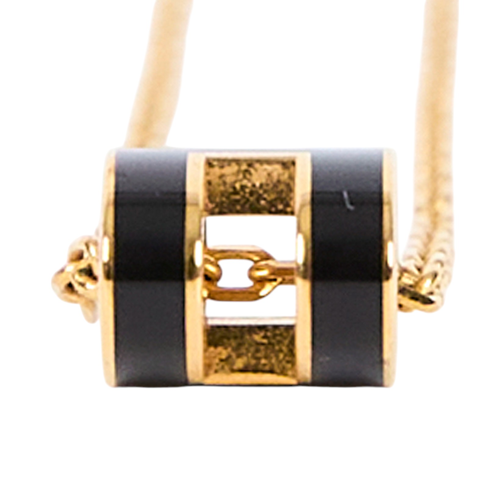 愛馬仕 Hermès Mini Pop H 墜飾 POPHPMINI GD0241 黑金POP H MINI項鍊 原廠盒子