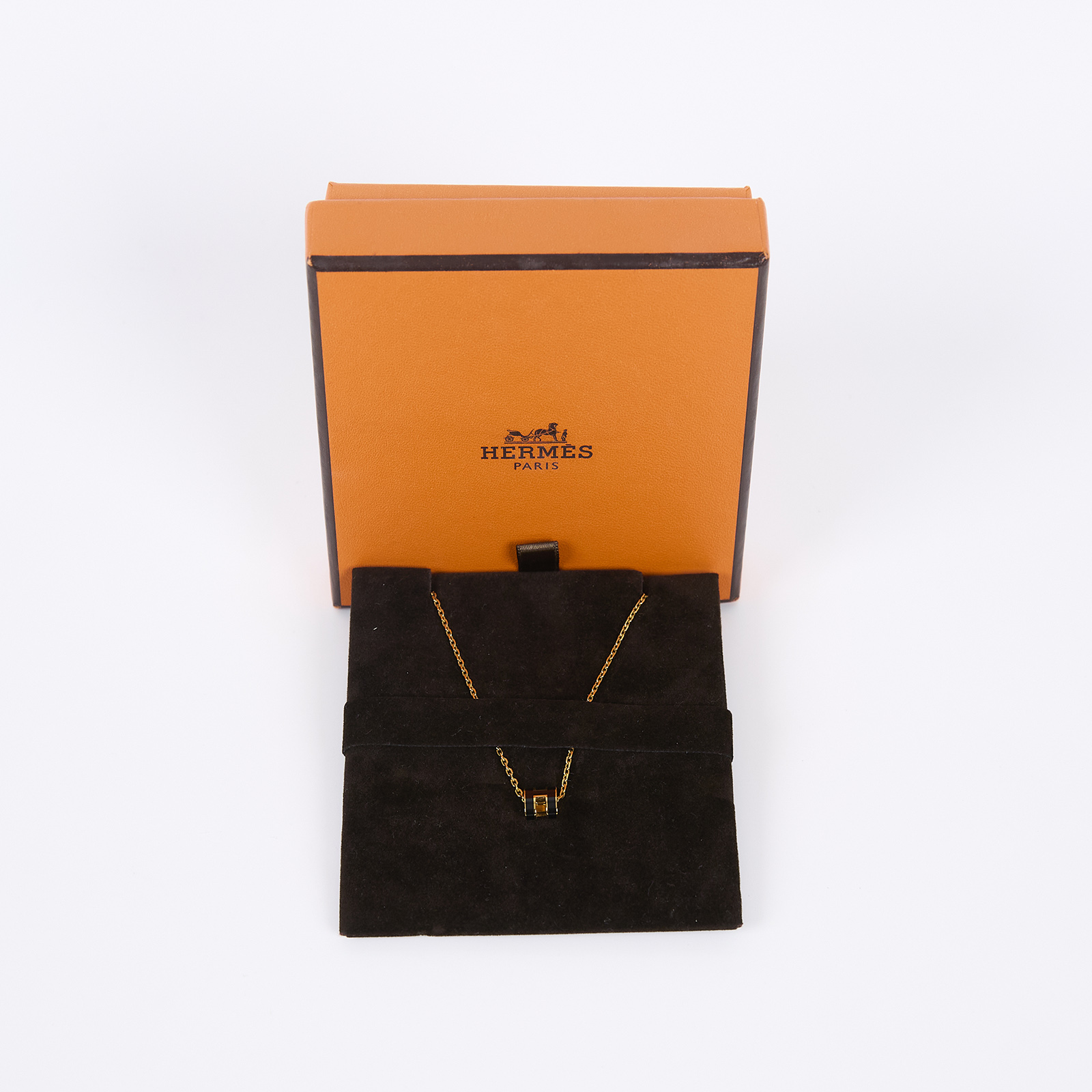 愛馬仕 Hermès Mini Pop H 墜飾 POPHPMINI GD0241 黑金POP H MINI項鍊 原廠盒子