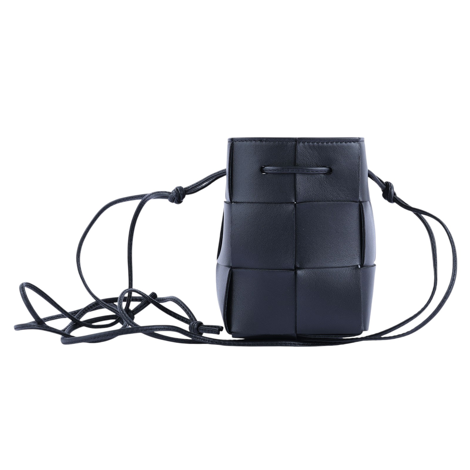 寶緹嘉 BOTTEGA VENETA Cassette 編織 迷你 水桶包 680217 晶片款 黑CASSETTE MINI水桶包 防塵袋