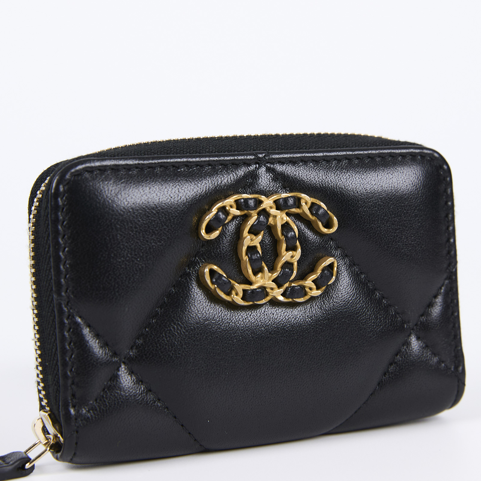香奈兒 CHANEL 19 拉鍊 零錢包 AP0949 19拉鍊卡包 原廠盒子/防塵袋/購買證明