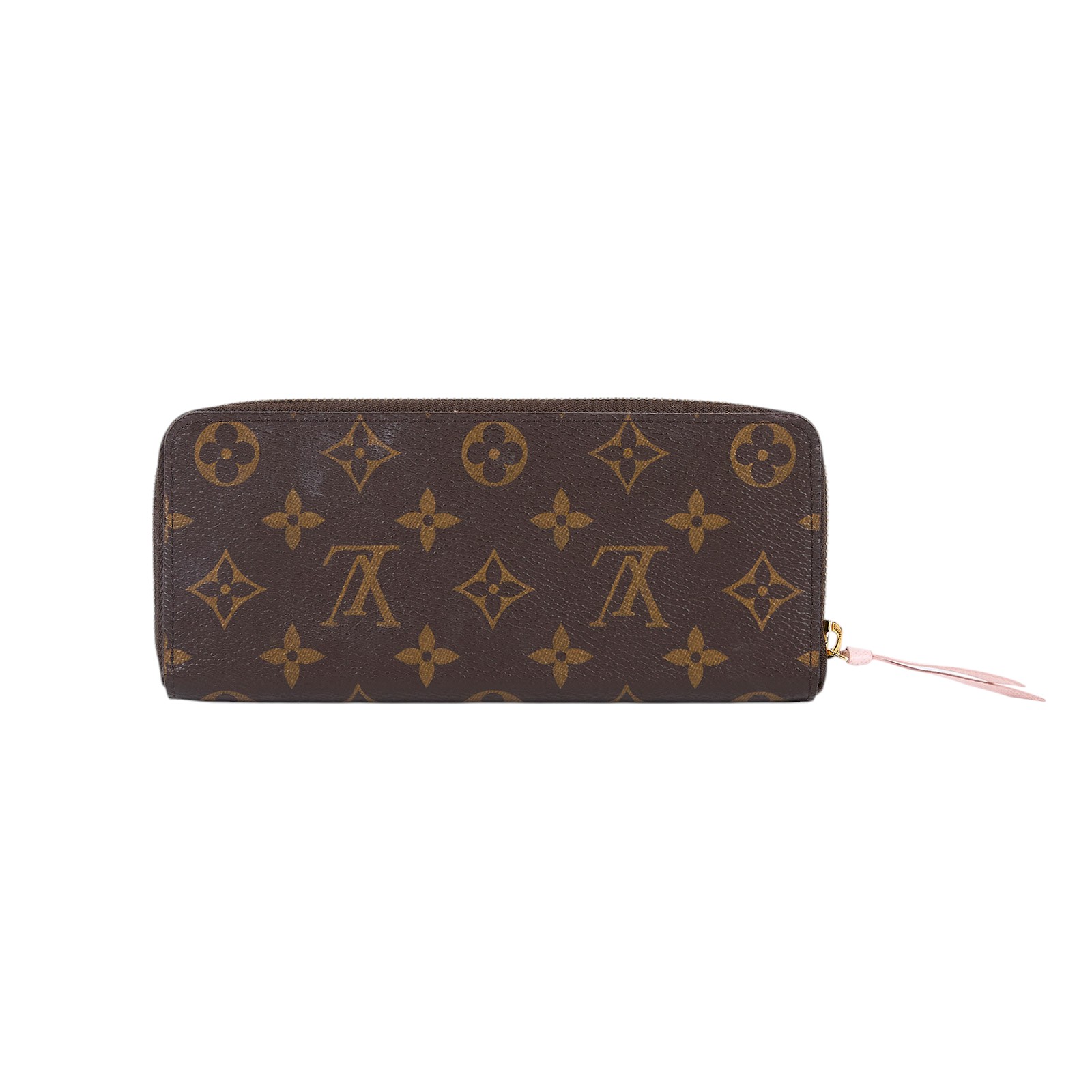 路易威登 LOUIS VUITTON Clémence 錢包 拉鍊 長夾 經典帆布 芭蕾粉色 M61298 晶片款 粉色原花拉鍊長夾 原廠盒子/防塵袋/購買證明