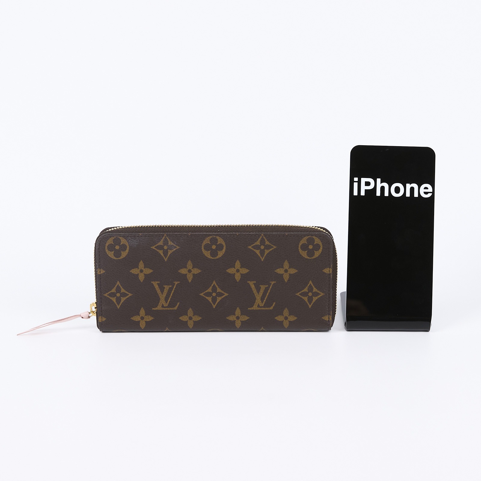 路易威登 LOUIS VUITTON Clémence 錢包 拉鍊 長夾 經典帆布 芭蕾粉色 M61298 晶片款 粉色原花拉鍊長夾 原廠盒子/防塵袋/購買證明