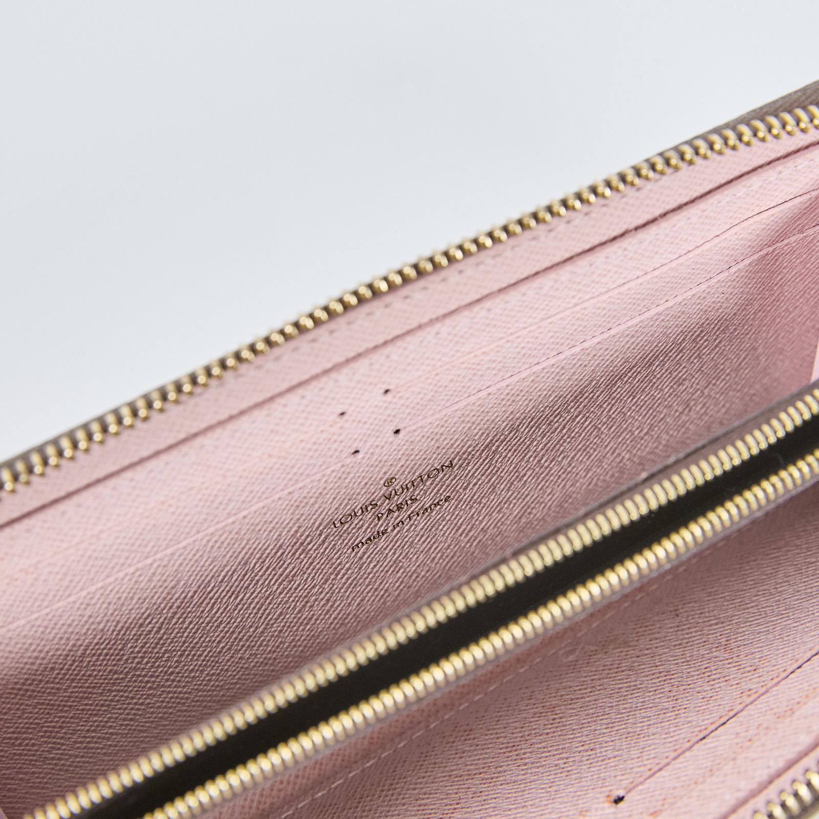 路易威登 LOUIS VUITTON Clémence 錢包 拉鍊 長夾 經典帆布 芭蕾粉色 M61298 晶片款 粉色原花拉鍊長夾 原廠盒子/防塵袋/購買證明