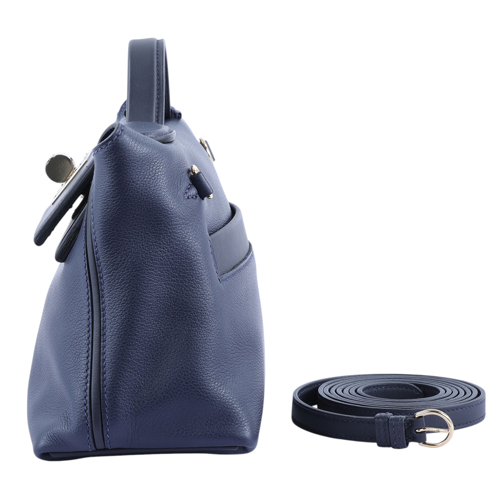 愛馬仕 Hermès 24/24 21 手提包 24/24/21 B刻 深藍X黑 24/24 MINI 原廠盒子/防塵袋/購買證明