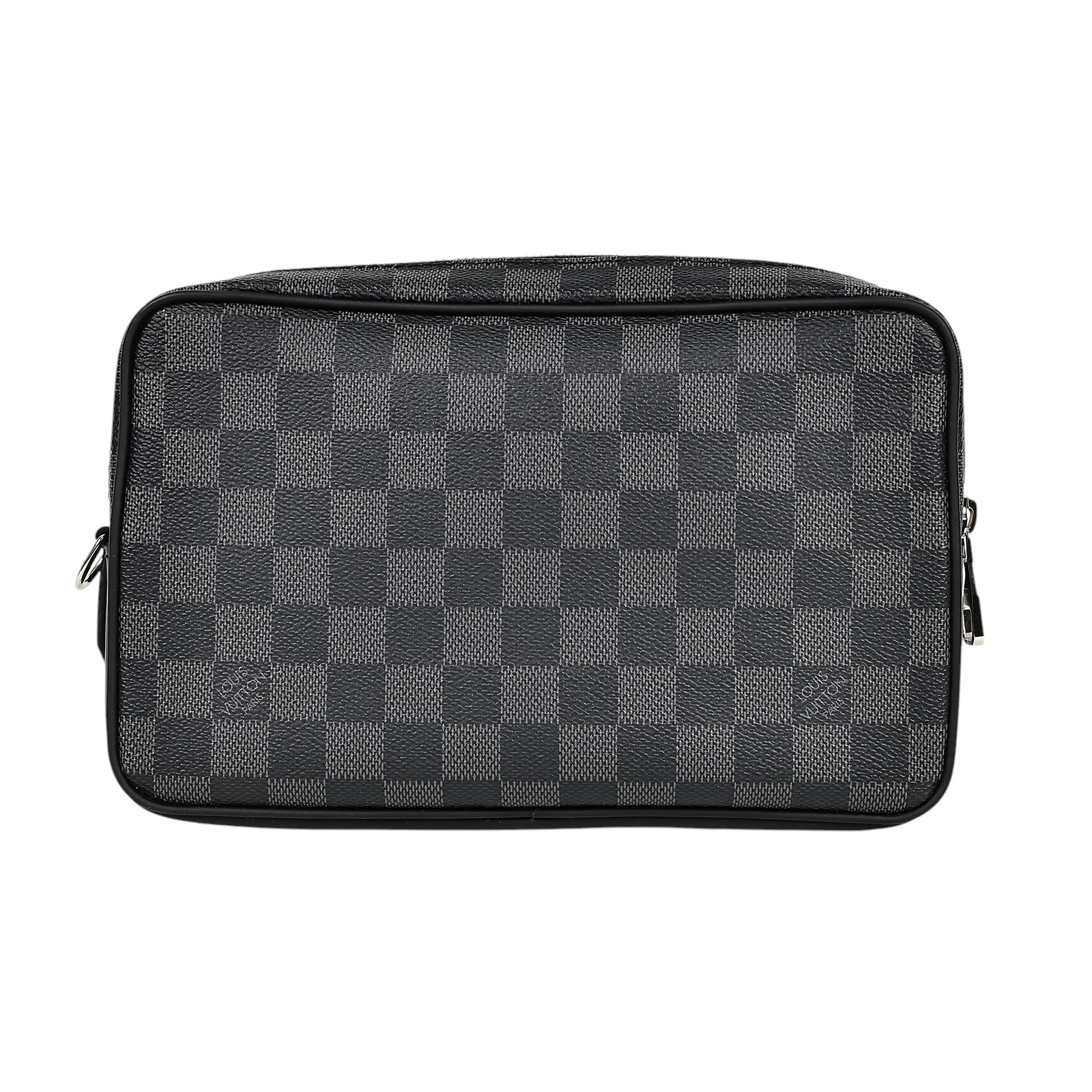 路易威登 LOUIS VUITTON Kasai 手拿包 N41664 晶片款 黑棋盤格手拿包 防塵袋
