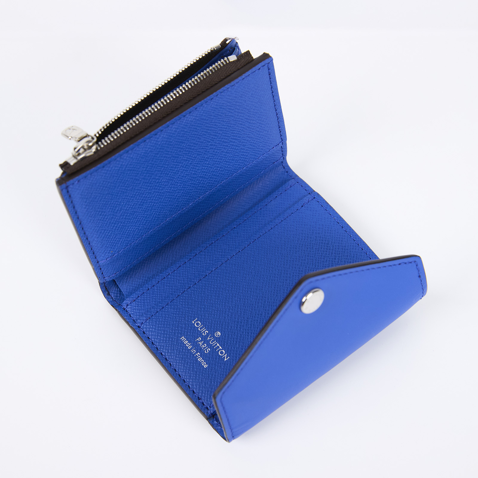 路易威登 LOUIS VUITTON Zoé Monogram塗層帆布 藍色 錢包 M82983 晶片款 藍ZOE短夾 原廠盒子/防塵袋/購買證明