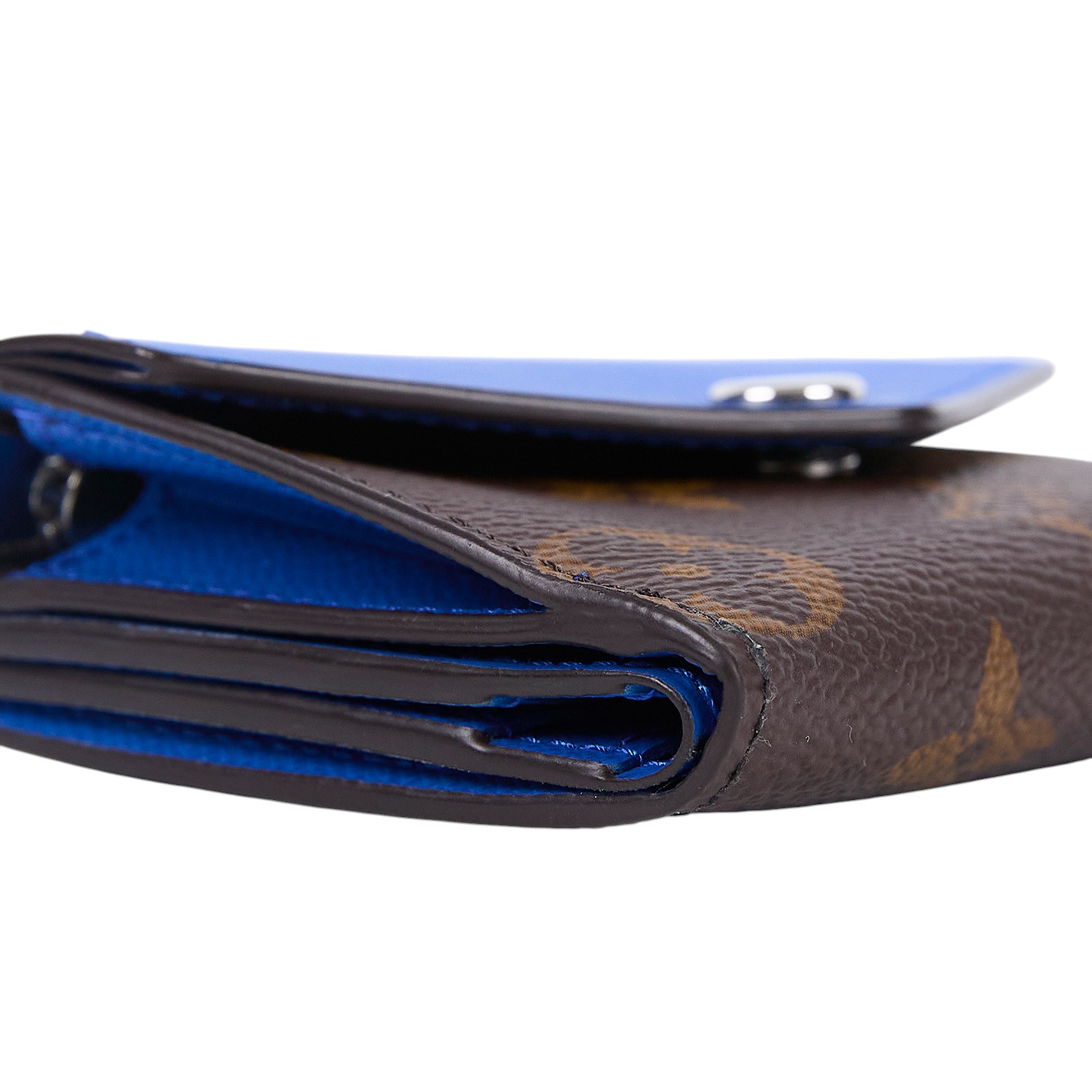 路易威登 LOUIS VUITTON Zoé Monogram塗層帆布 藍色 錢包 M82983 晶片款 藍ZOE短夾 原廠盒子/防塵袋/購買證明