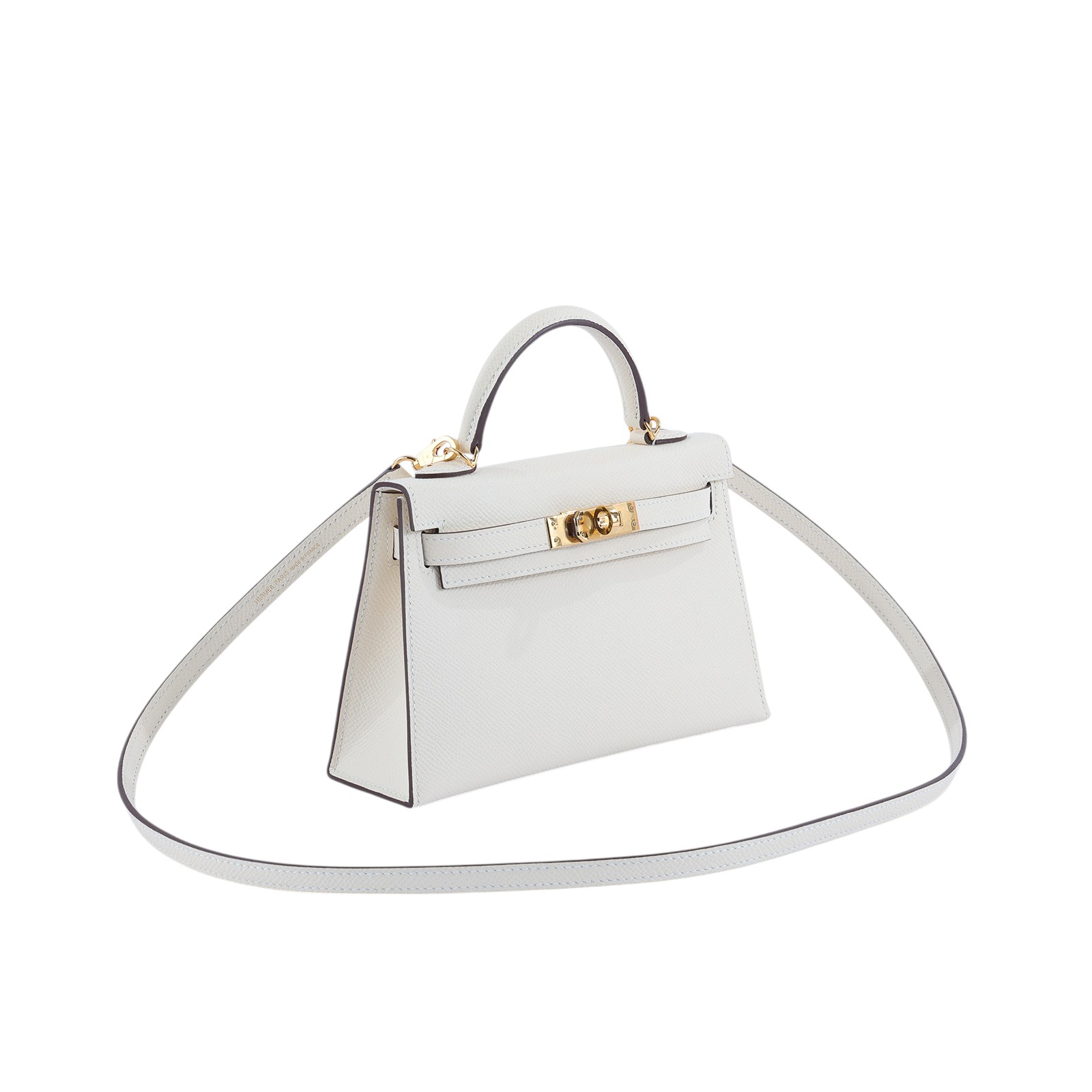 愛馬仕 Hermès Kelly Bag 凱莉包 mini II KLMII B刻 奶昔白MINI KELLY2 防塵袋