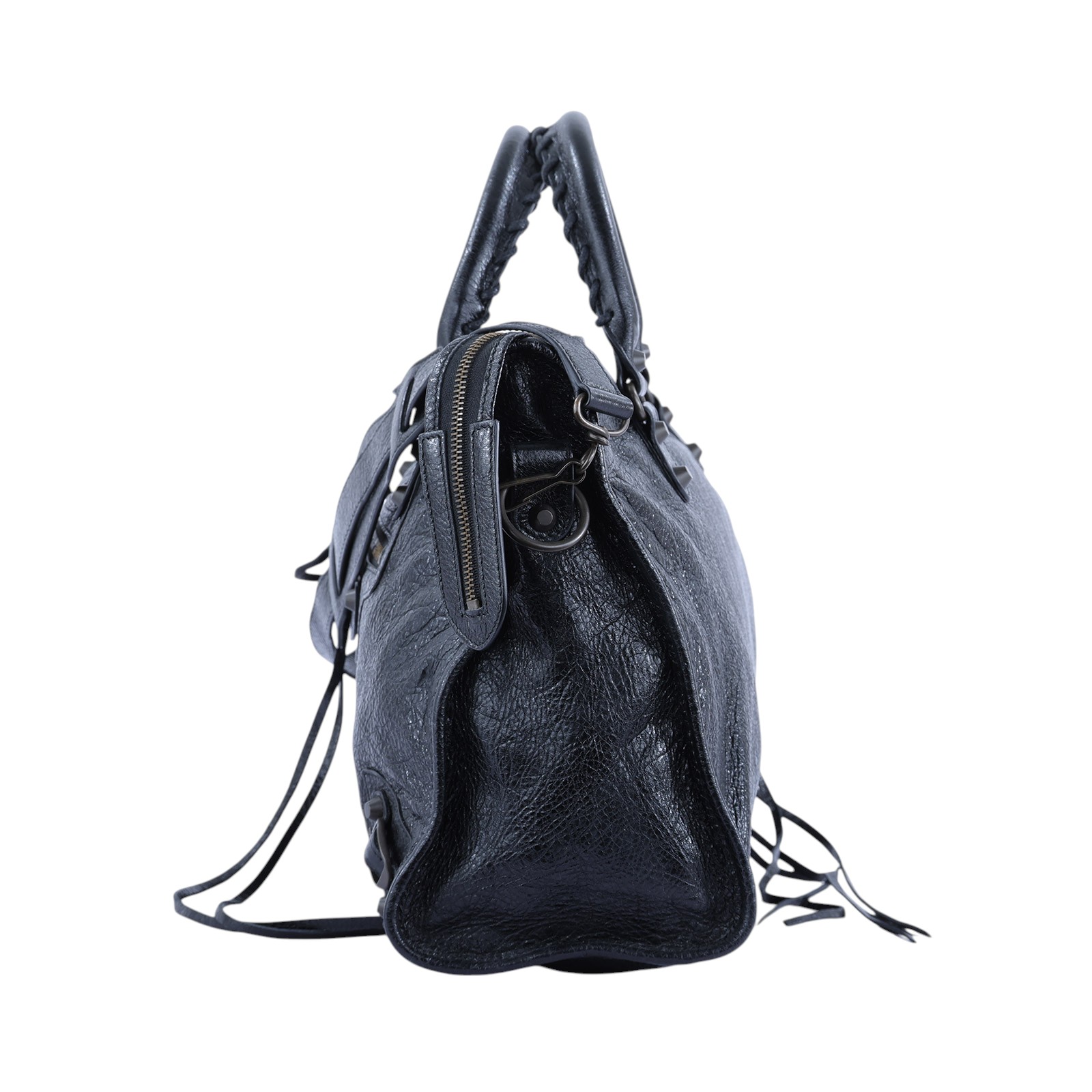 巴黎世家 BALENCIAGA Agneau Classic Hardware City 手提包 115748D94JT 黑機車包 防塵袋