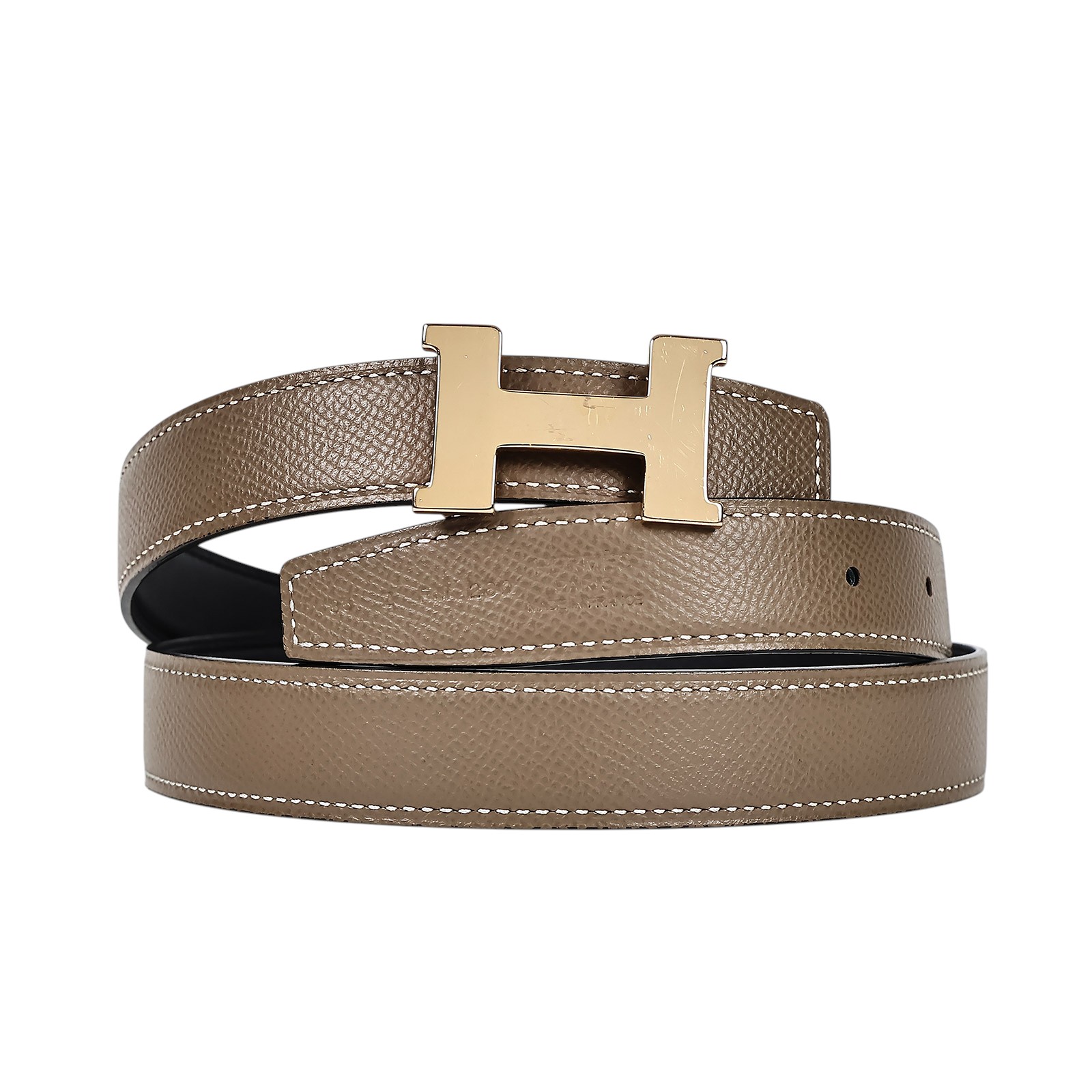 愛馬仕 Hermès Mini Constance 皮帶扣 雙面皮腰帶 CONSTANCEMB85 Z刻  RG 0221  原廠盒子/防塵袋