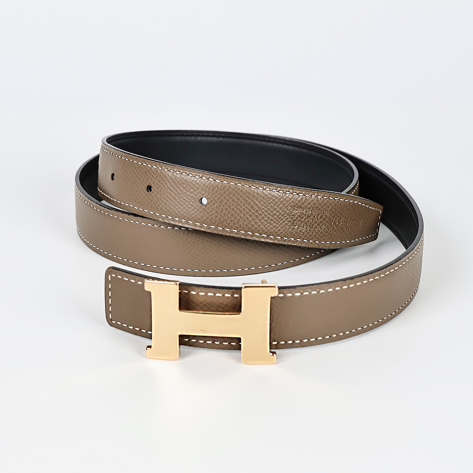 愛馬仕 Hermès Mini Constance 皮帶扣 雙面皮腰帶 CONSTANCEMB85 Z刻  RG 0221  原廠盒子/防塵袋