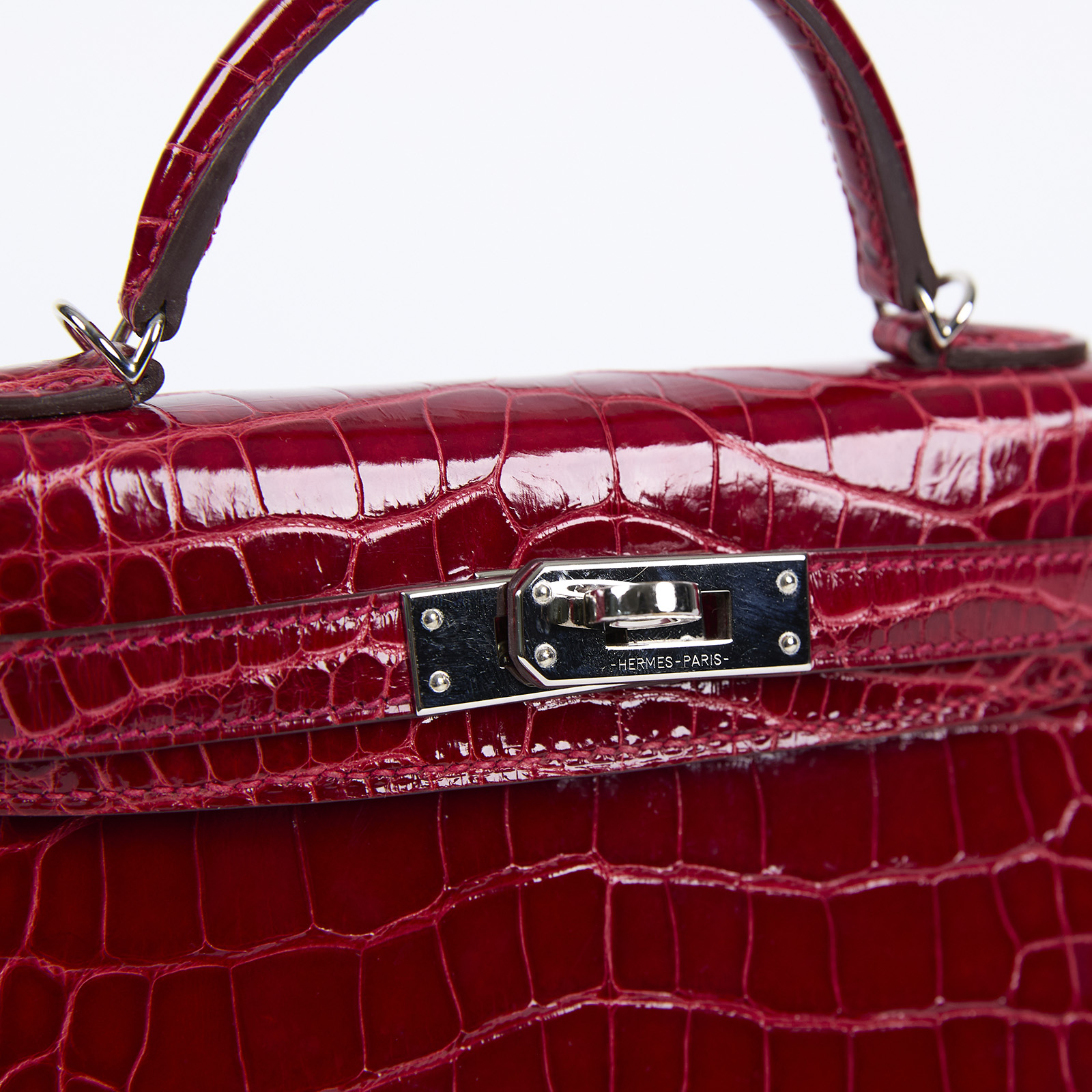 愛馬仕 Hermès Kelly Bag 凱莉包 mini KLM A刻 紅鱷魚皮MINI KELLY 防塵袋