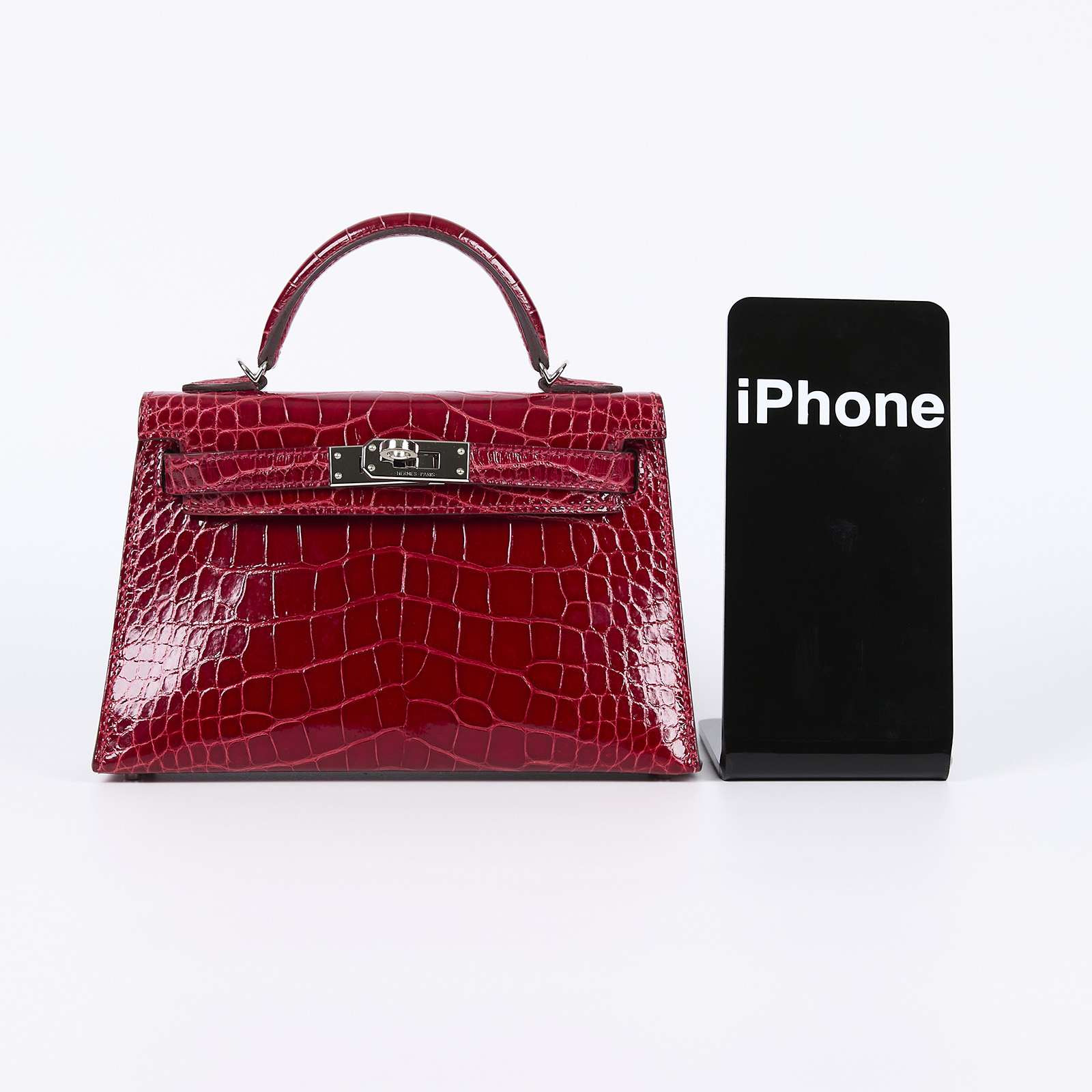 愛馬仕 Hermès Kelly Bag 凱莉包 mini KLM A刻 紅鱷魚皮MINI KELLY 防塵袋