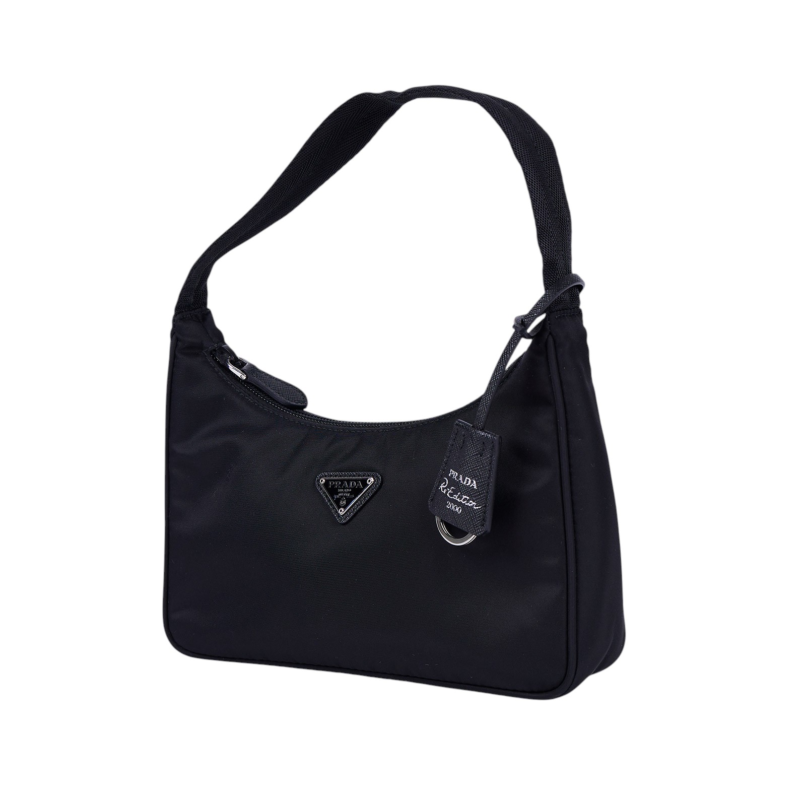 普拉達 PRADA Prada Re-Edition 環保尼龍 迷你袋 1NE204 黑尼龍HOBO 防塵袋