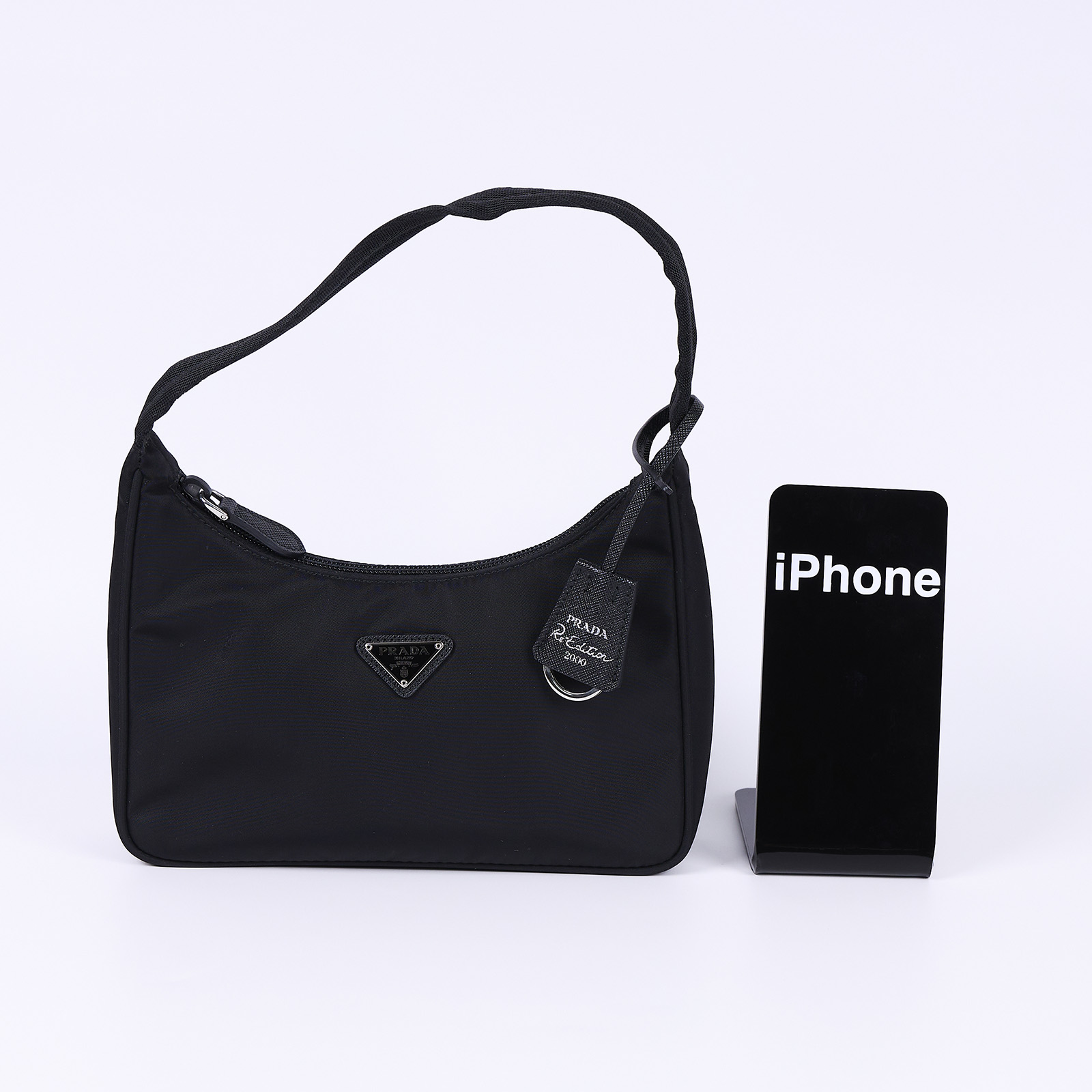 普拉達 PRADA Prada Re-Edition 環保尼龍 迷你袋 1NE204 黑尼龍HOBO 防塵袋