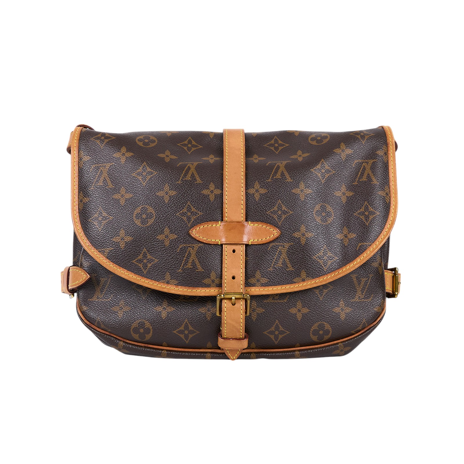 路易威登 LOUIS VUITTON Saumur 30 馬鞍包 M42256 原花馬鞍包 entrupy