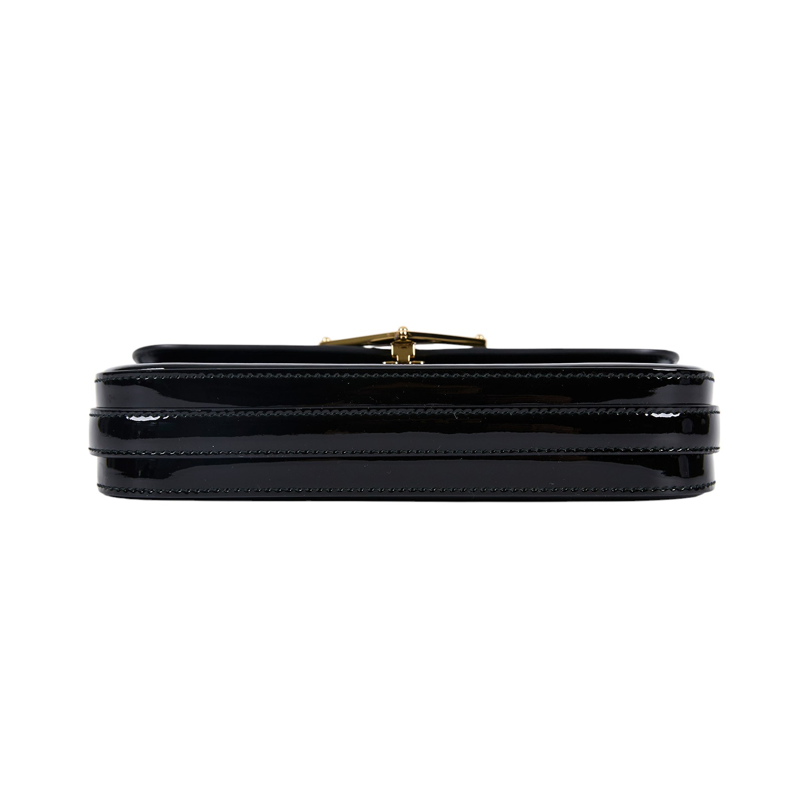 普拉達 PRADA 小牛皮 肩背包 1BD339_ASK 黑漆皮LOGO斜背包 防塵袋