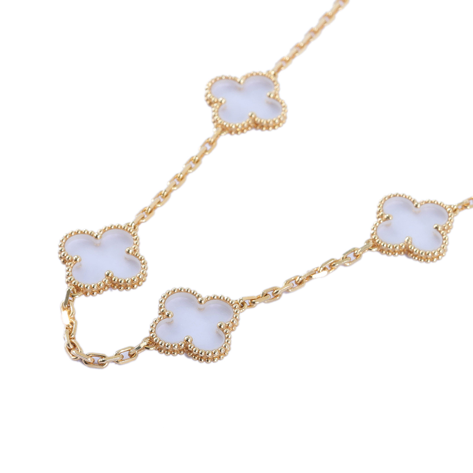 梵克雅寶 Van Cleef & Arpels Vintage Alhambra 長項鍊 日本限定 VCARP39C00 水晶二十花項鍊 原廠盒子/保書