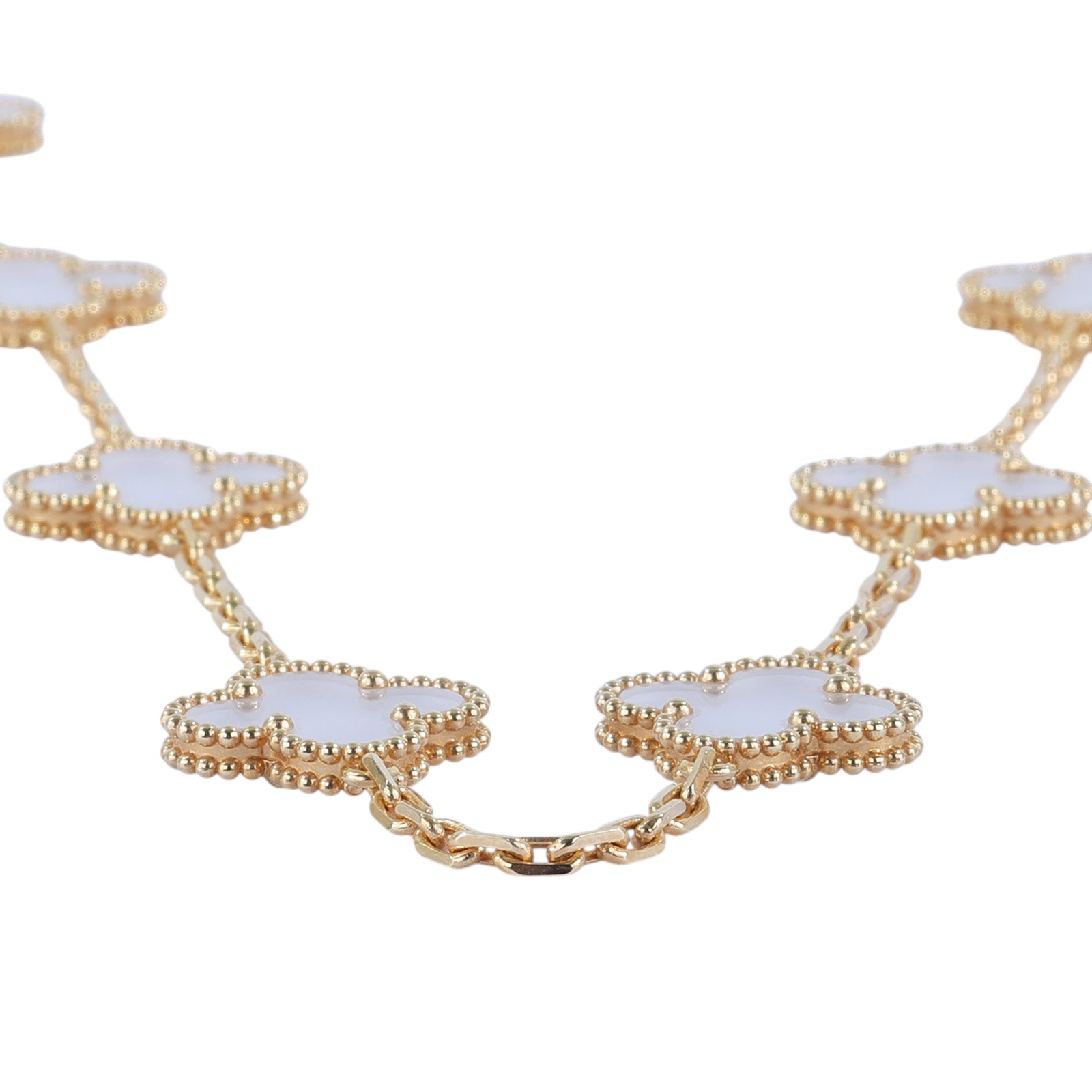 梵克雅寶 Van Cleef & Arpels Vintage Alhambra 長項鍊 日本限定 VCARP39C00 水晶二十花項鍊 原廠盒子/保書
